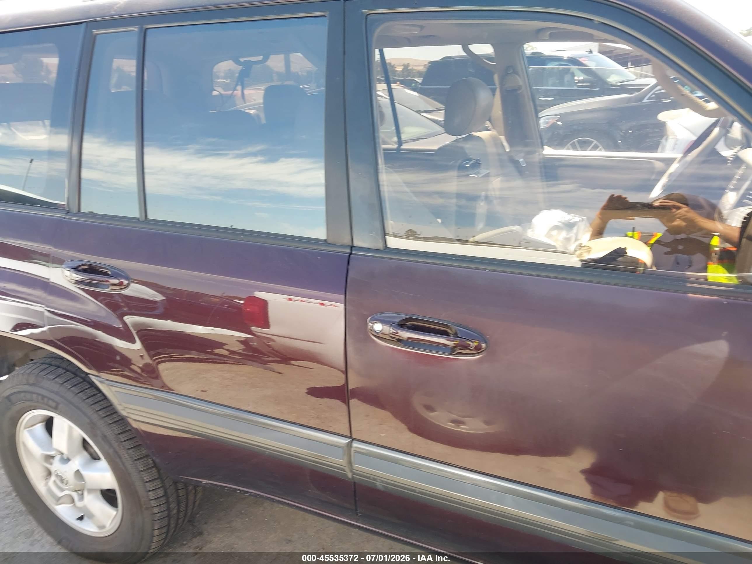 2003 Toyota Land Cruiser   Темно-бордовый vin: JTEHT05JX32040005