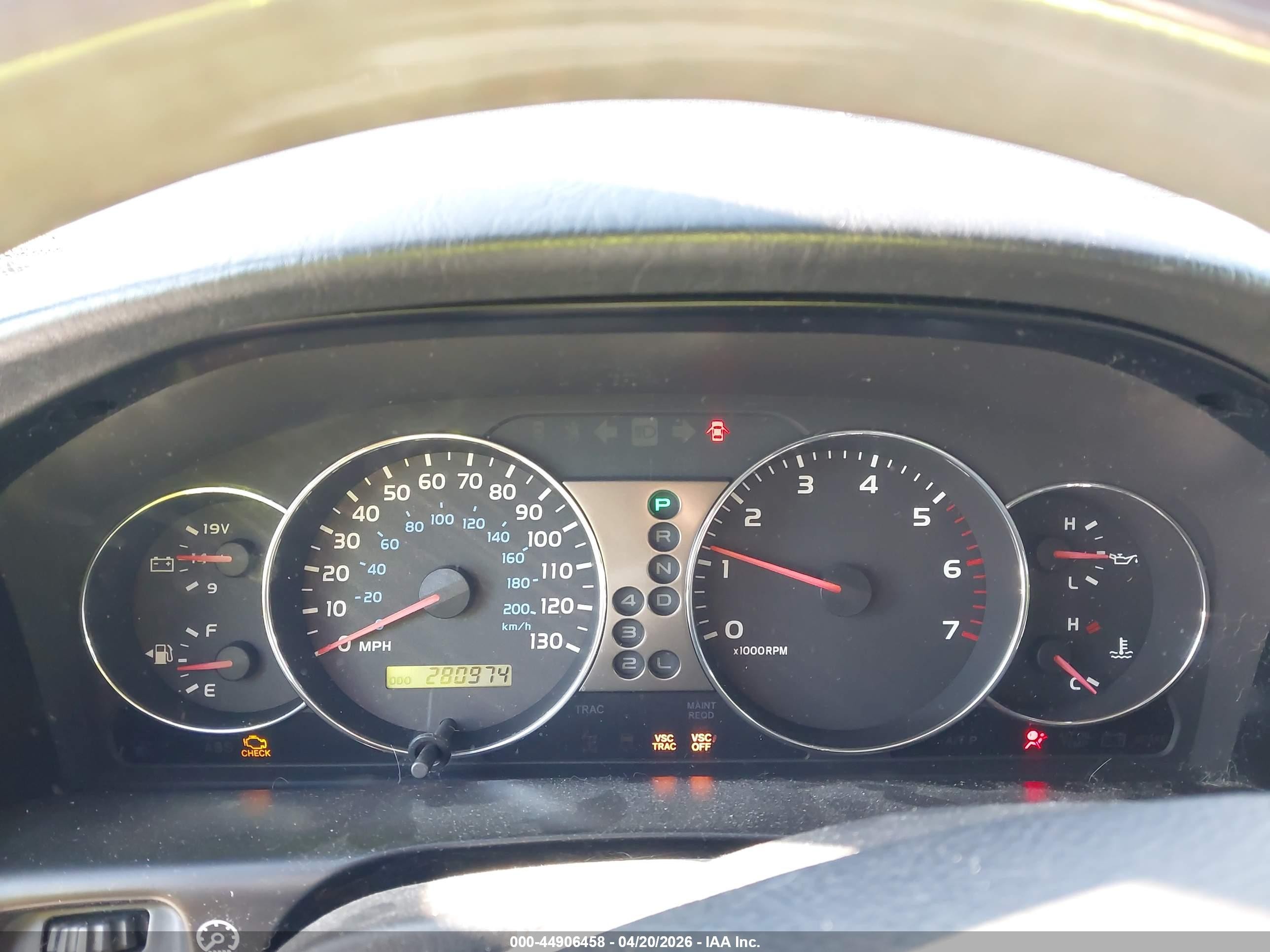 2004 Toyota Land Cruiser   Black vin: JTEHT05JX42063074