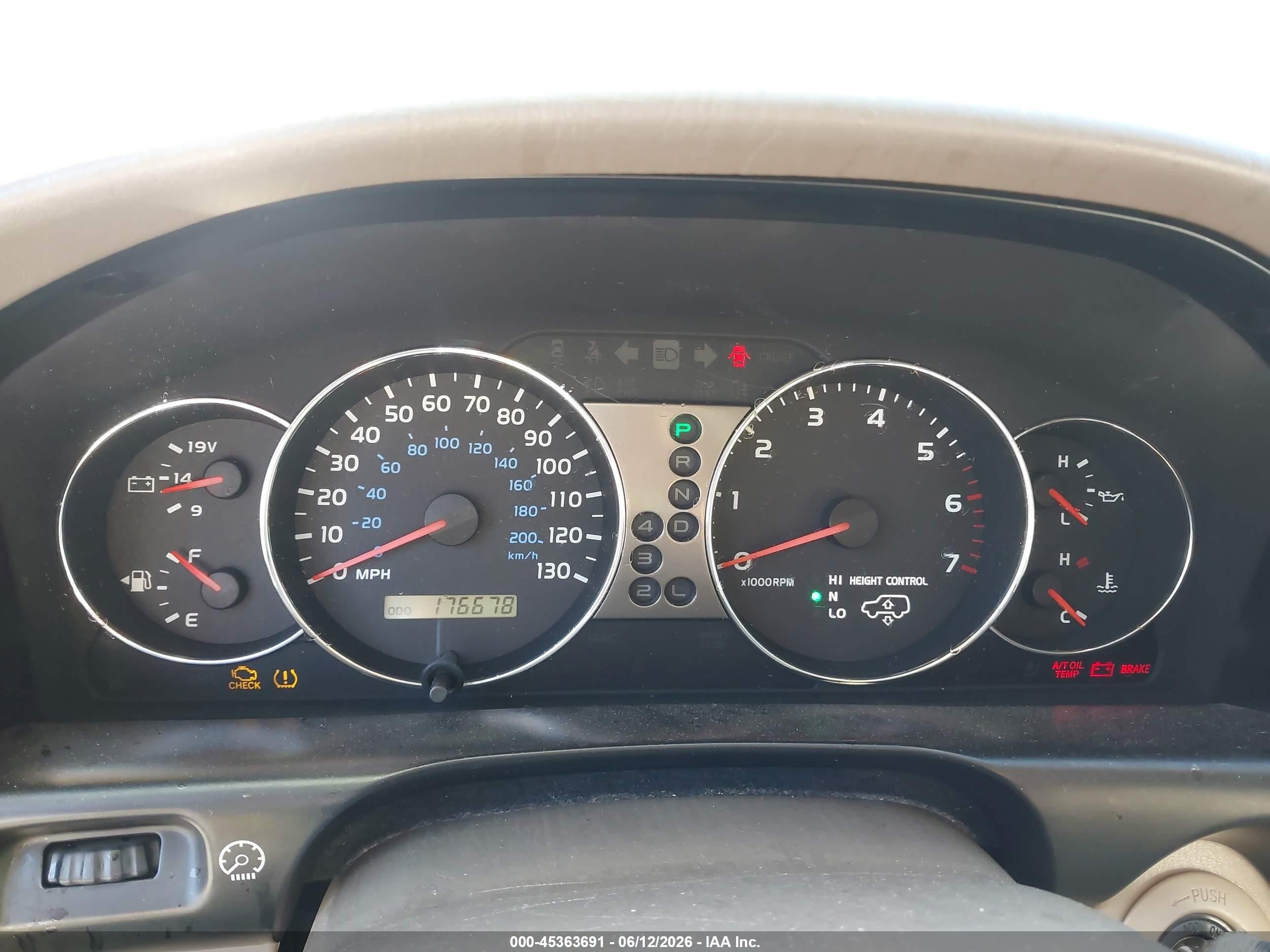 2006 Toyota Land Cruiser V8 Champagne vin: JTEHT05JX62087328