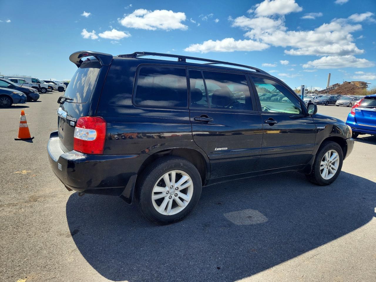 2007 Toyota Highlander Hybrid Limited Black vin: JTEHW21A170036645