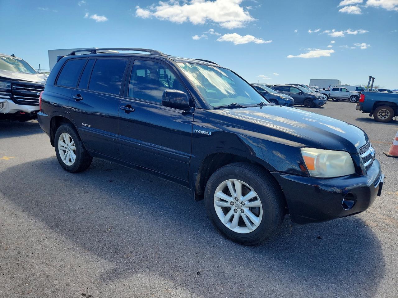 2007 Toyota Highlander Hybrid Limited Black vin: JTEHW21A170036645