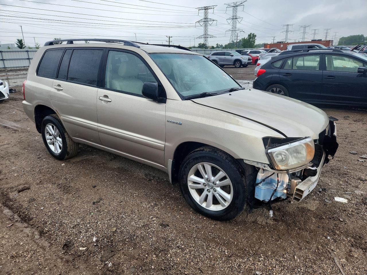 2007 Toyota Highlander Hybrid Tan vin: JTEHW21A270038050