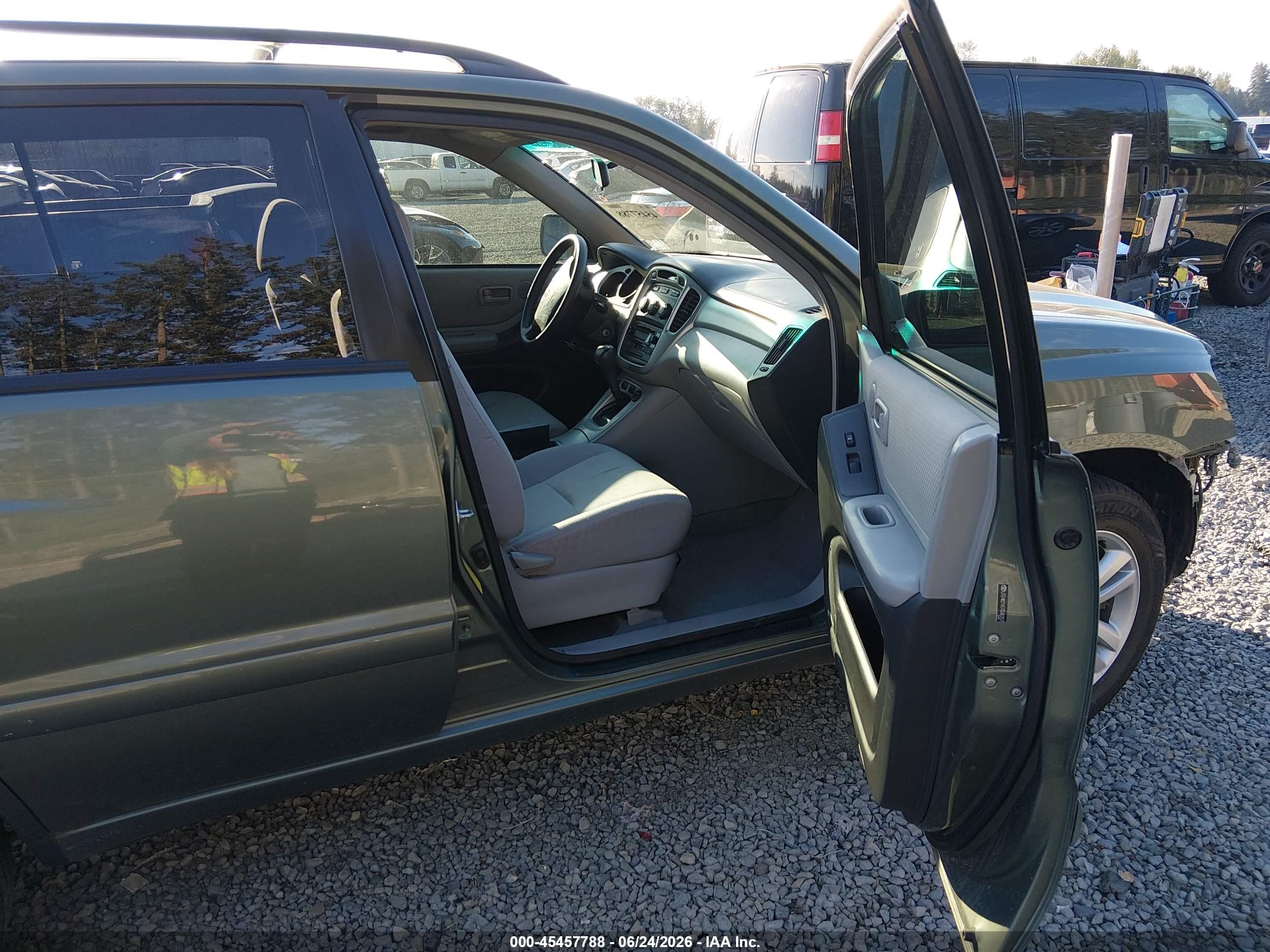2007 Toyota Highlander Hybrid V6 Green vin: JTEHW21A570040357