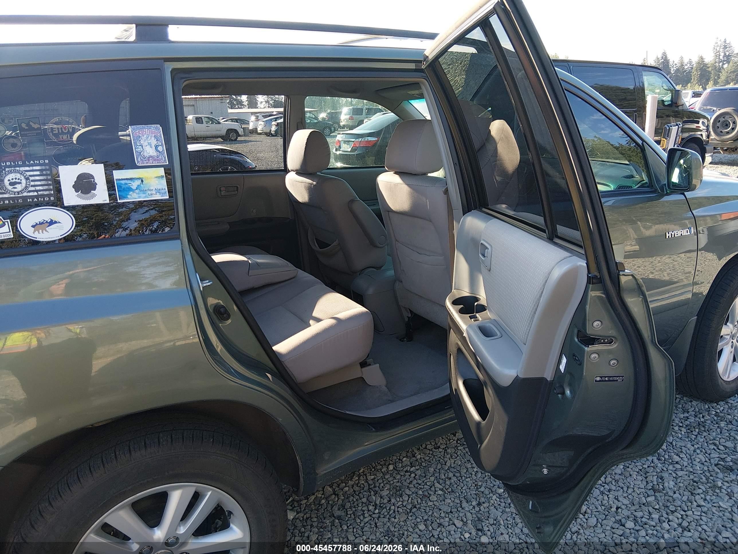 2007 Toyota Highlander Hybrid V6 Green vin: JTEHW21A570040357