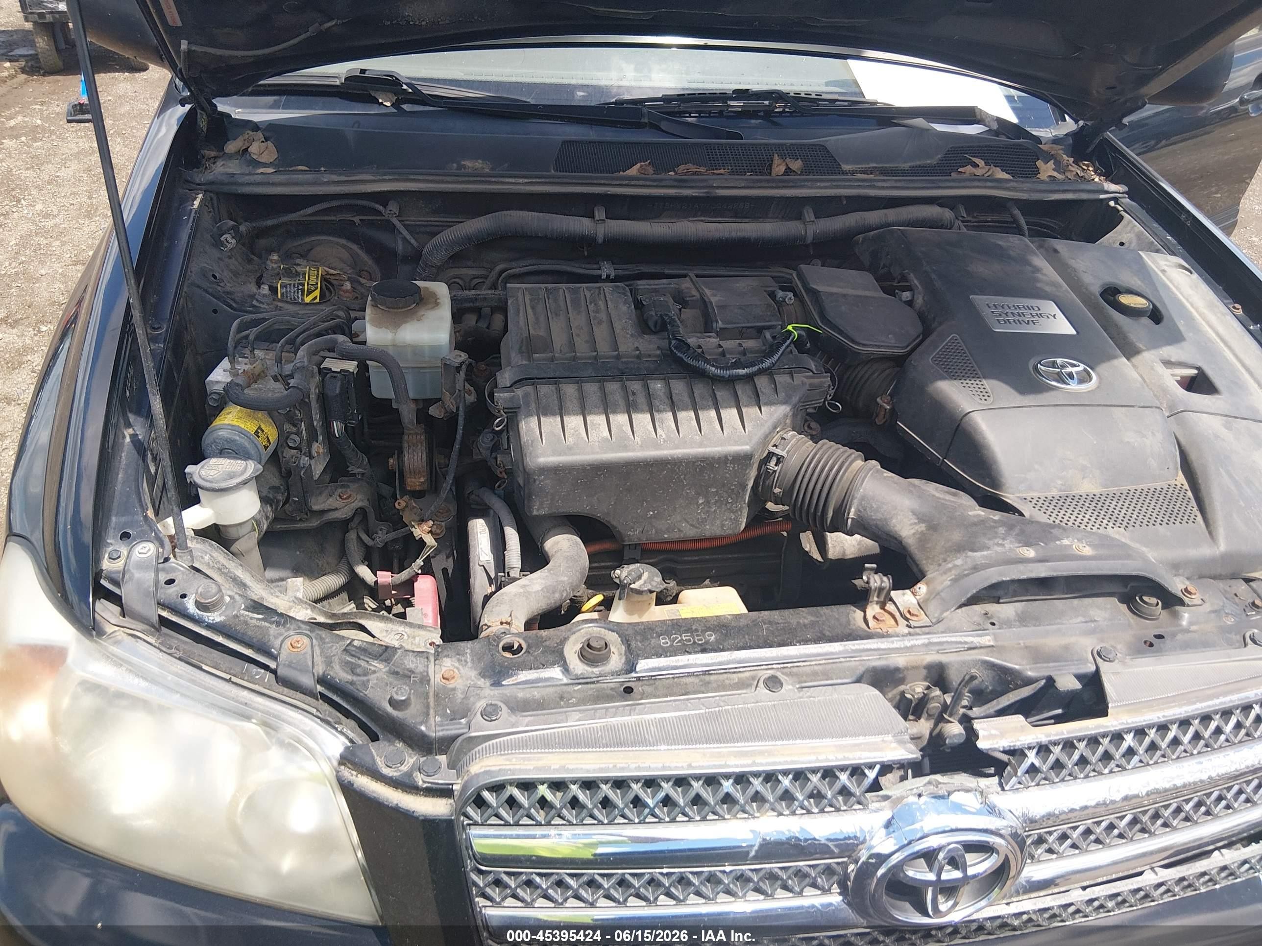 2007 Toyota Highlander Hybrid V6 (2 Rows) (cvt-e) Black vin: JTEHW21A770042255