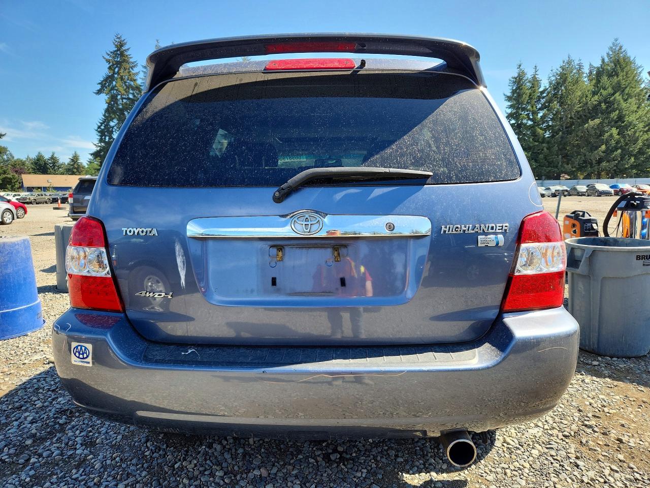 2007 Toyota Highlander Hybrid Синий vin: JTEHW21A870041731