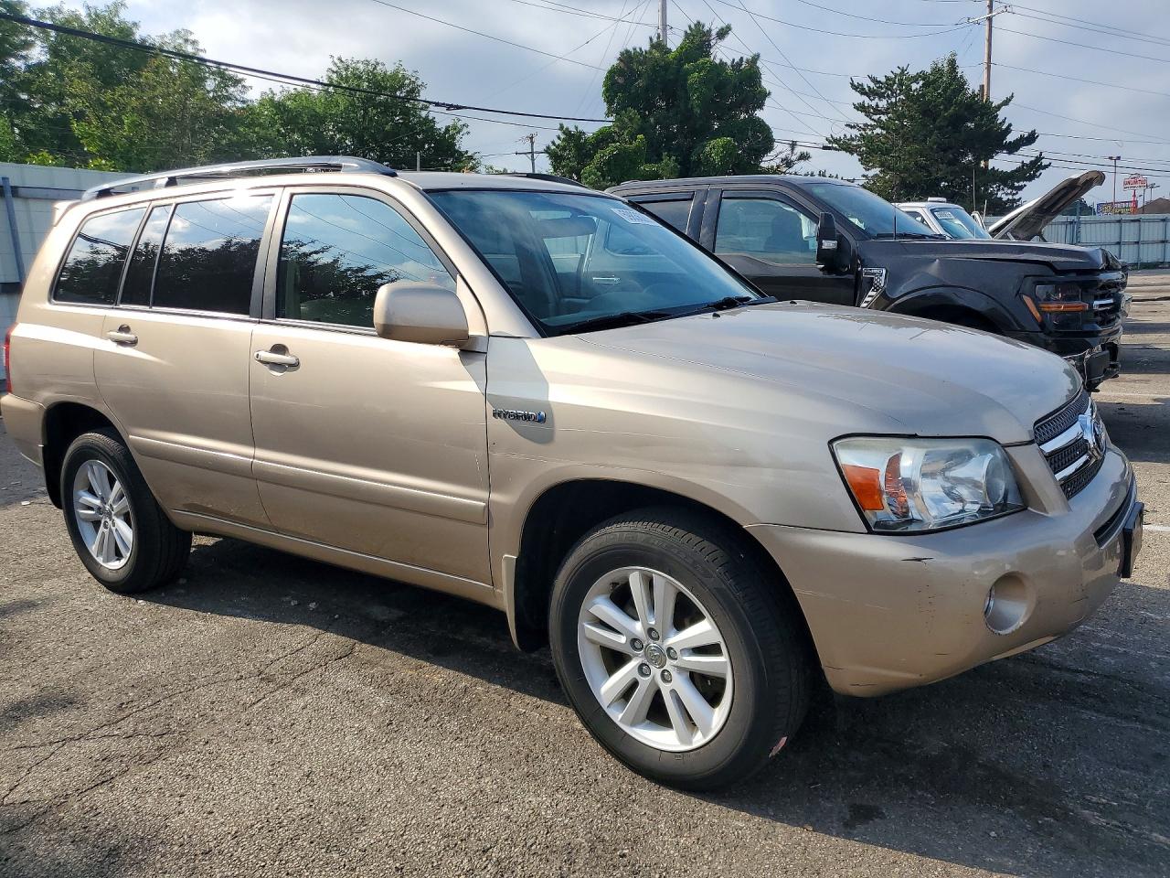 2007 Toyota Highlander Hybrid Tan vin: JTEHW21A970040894