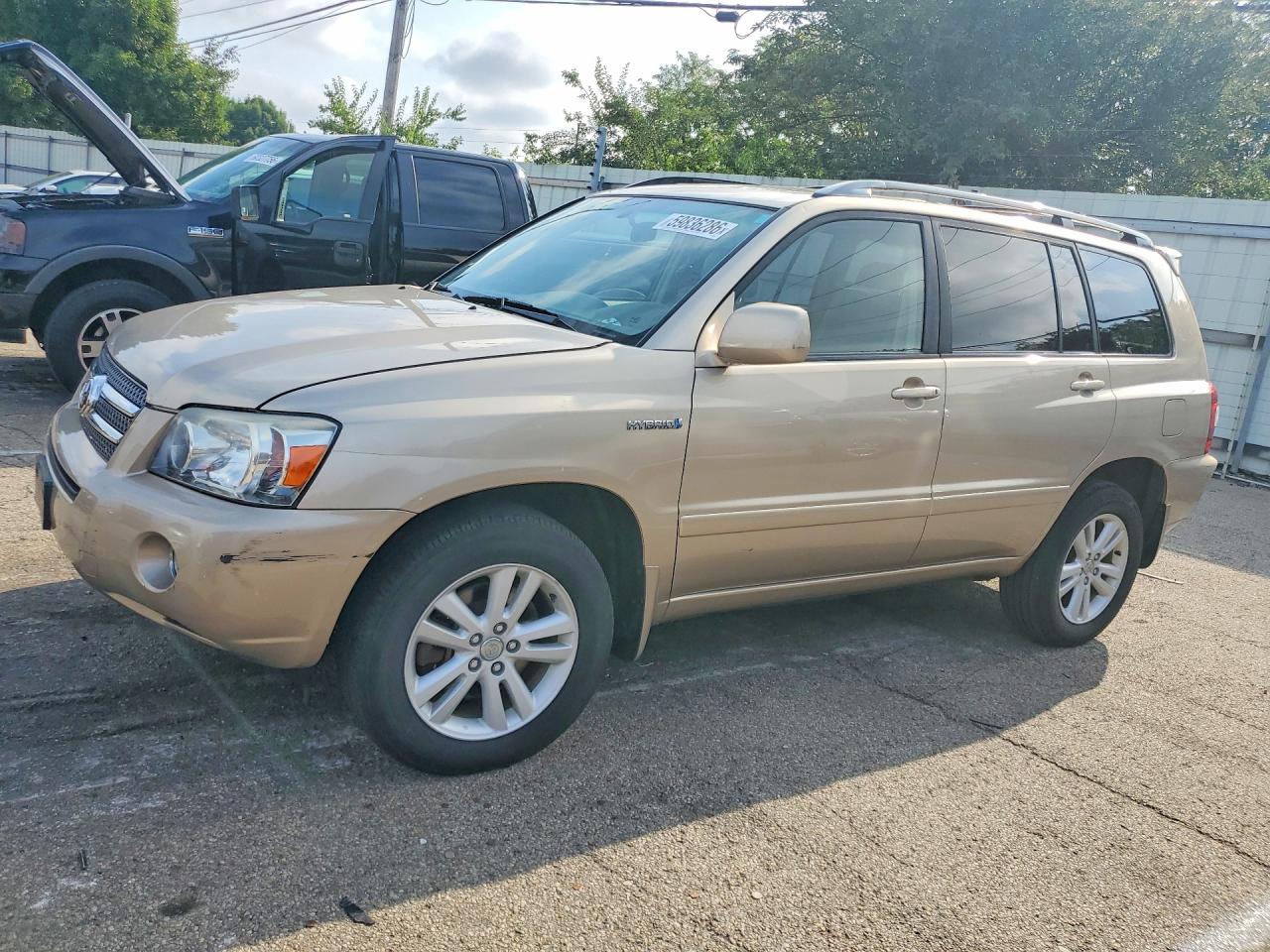 2007 Toyota Highlander Hybrid Tan vin: JTEHW21A970040894