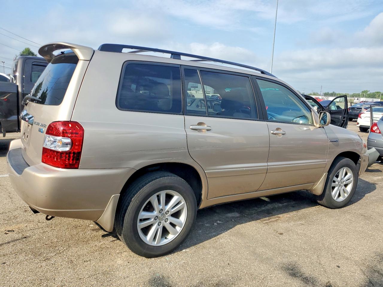 2007 Toyota Highlander Hybrid Tan vin: JTEHW21A970040894