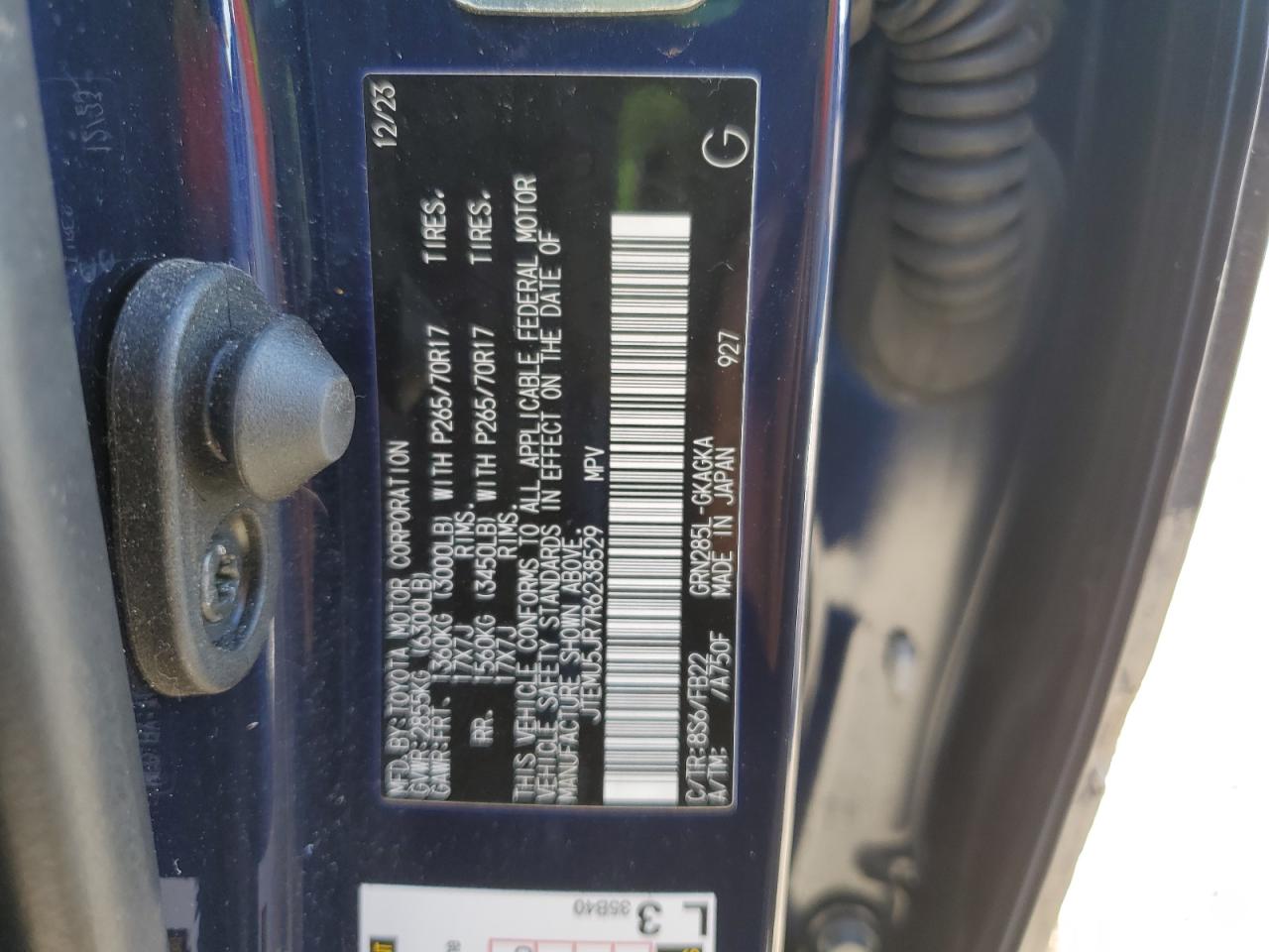 2024 Toyota 4runner Sr5/sr5 Premium Синий vin: JTEMU5JR7R6238529