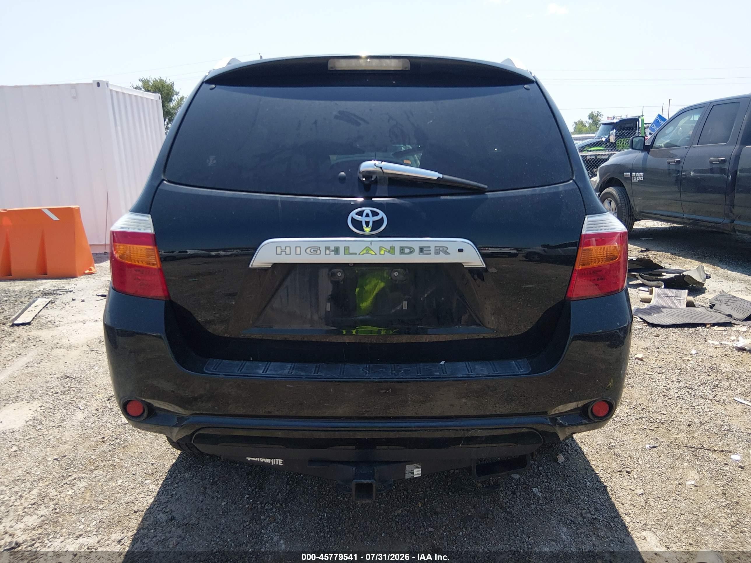 2010 Toyota Highlander Limited V6 Black vin: JTEYK3EHXA2096489