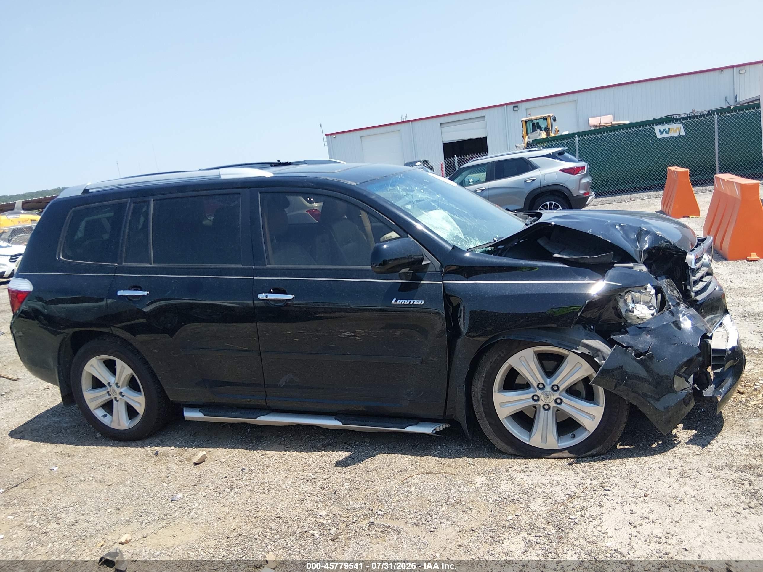 2010 Toyota Highlander Limited V6 Black vin: JTEYK3EHXA2096489