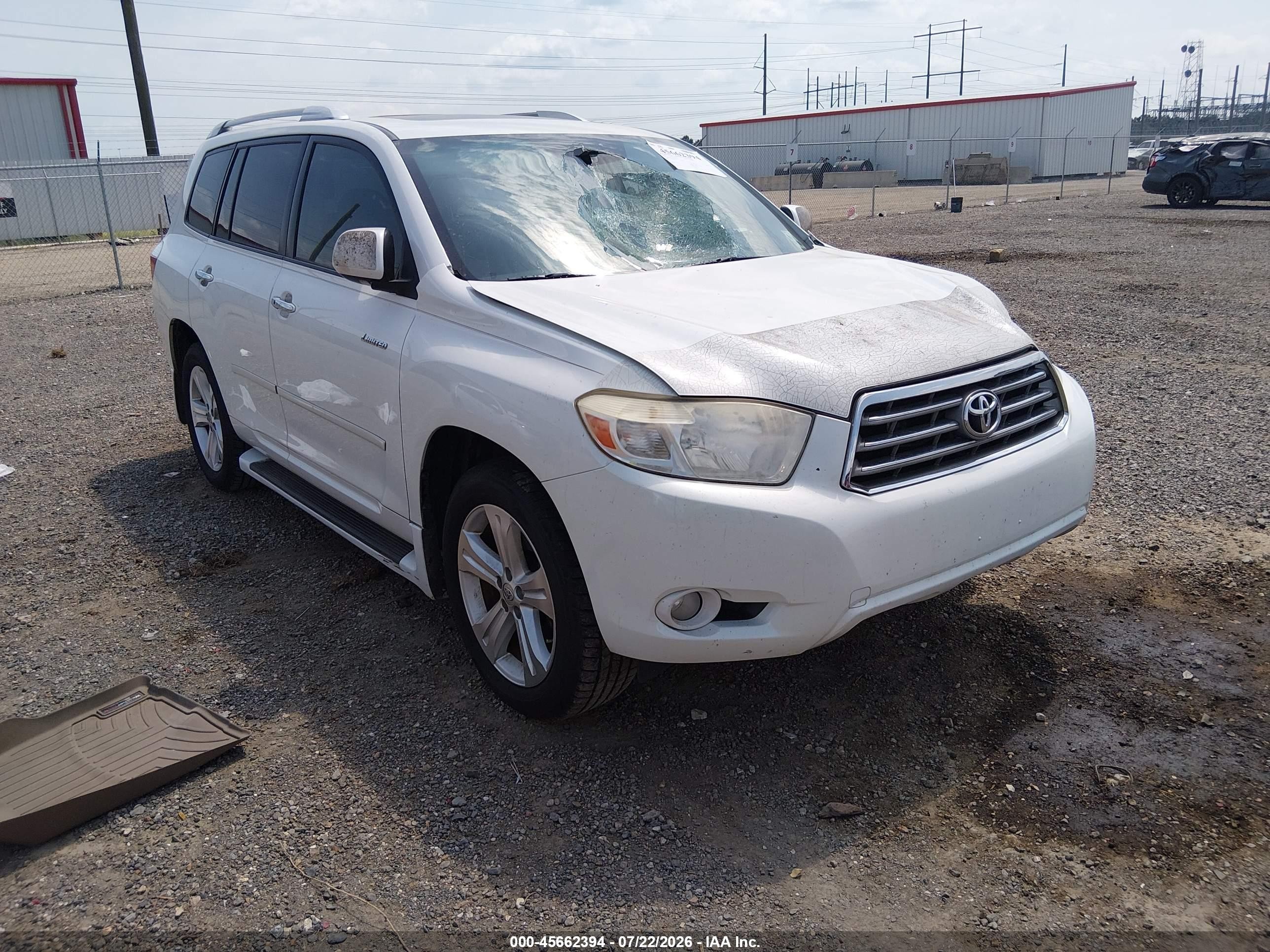 2010 Toyota Highlander Limited V6 Белый vin: JTEYK3EHXA2103232
