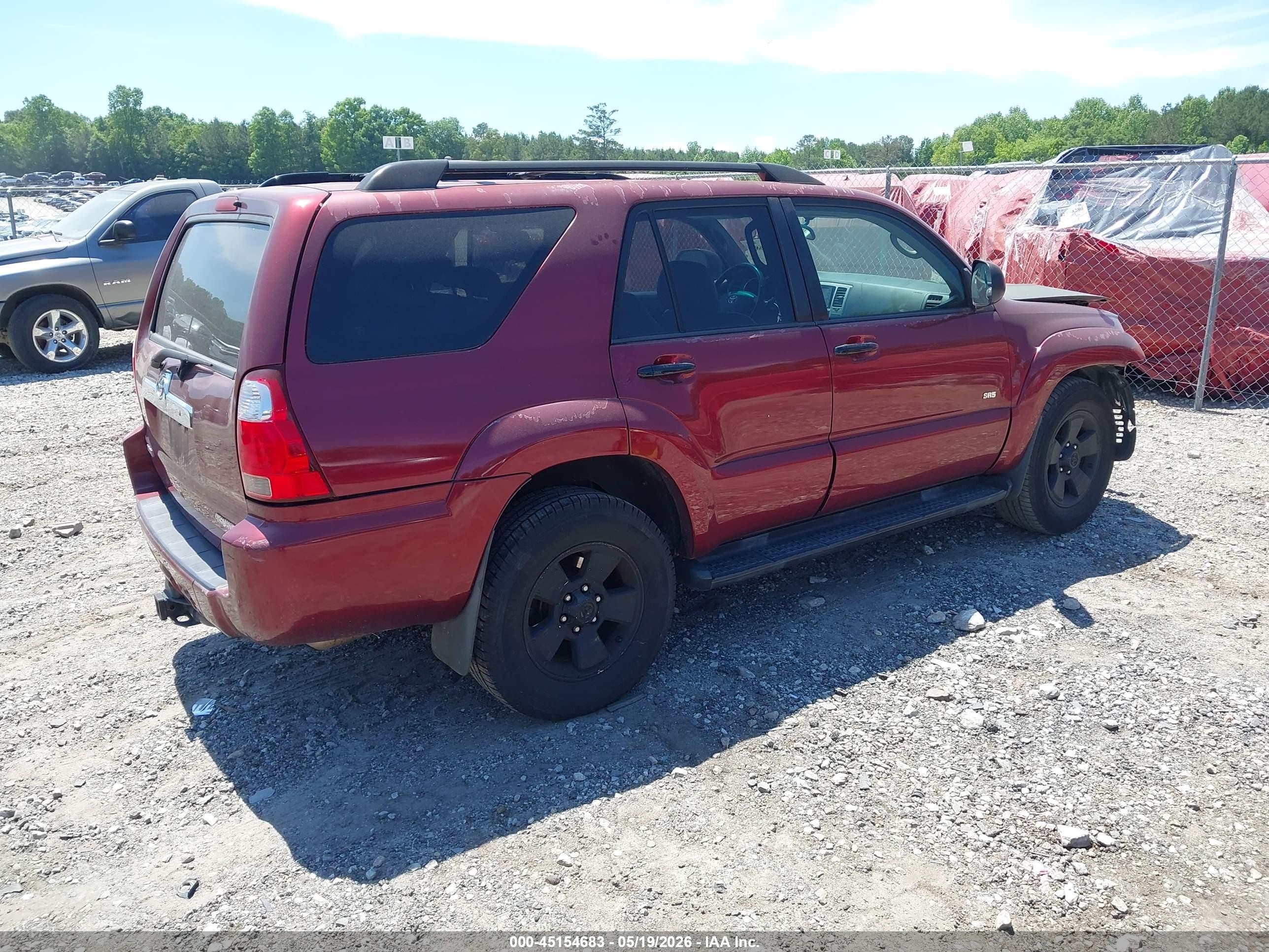 2006 Toyota 4runner Sr5 V8 Red vin: JTEZT14R068010711