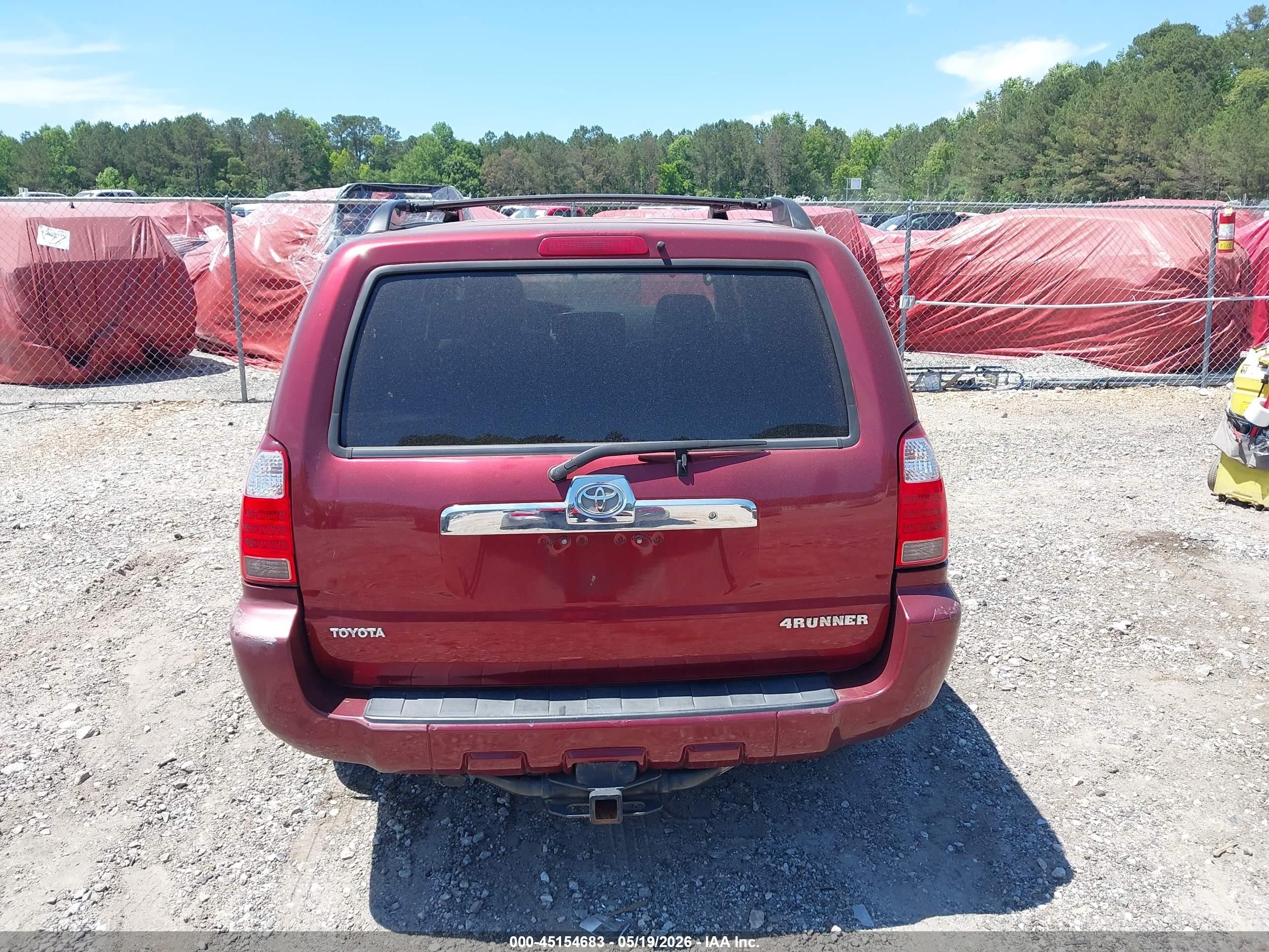 2006 Toyota 4runner Sr5 V8 Red vin: JTEZT14R068010711