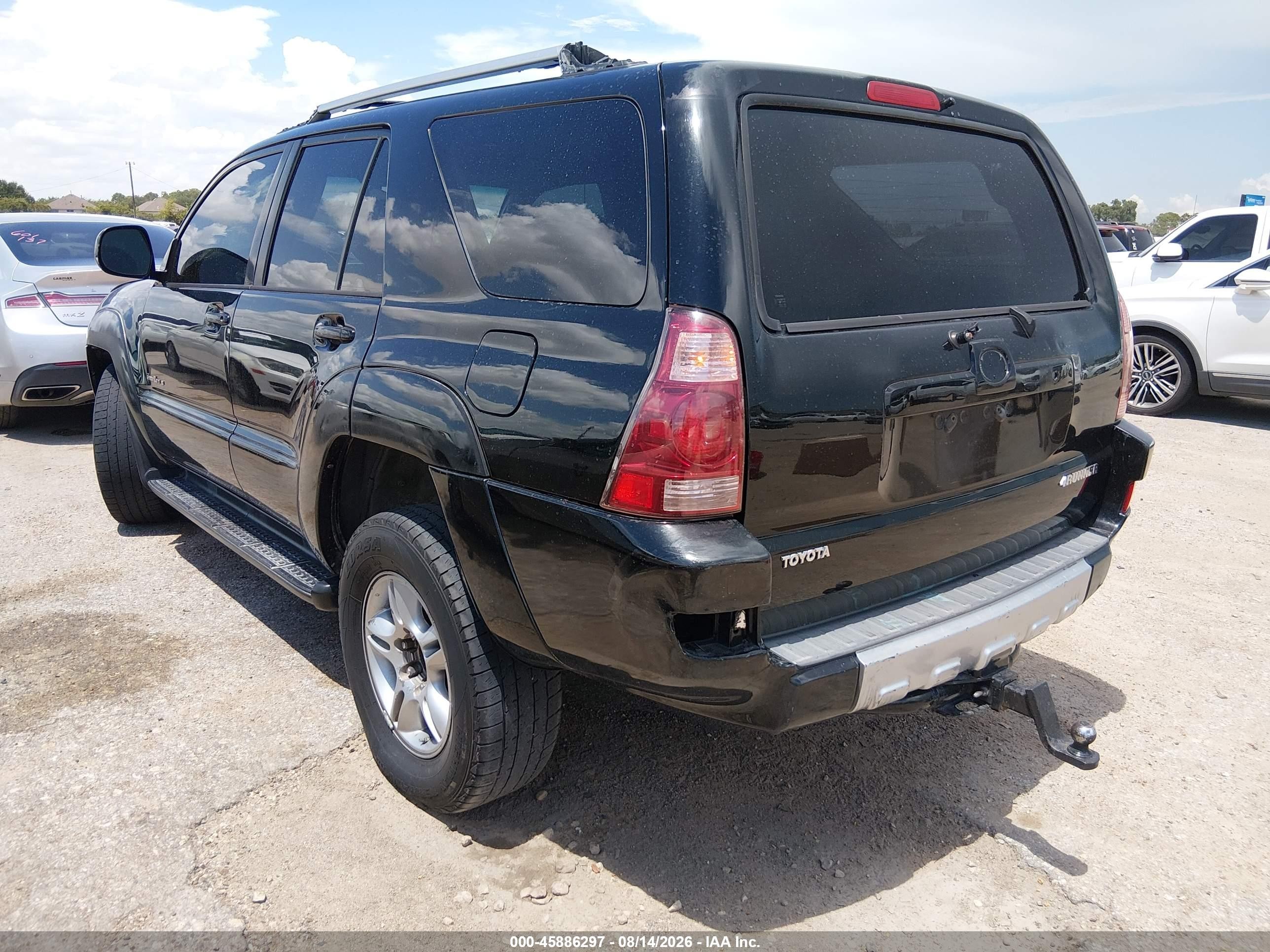 2004 Toyota 4runner Sr5 Sport V8 Black vin: JTEZT14R248003658