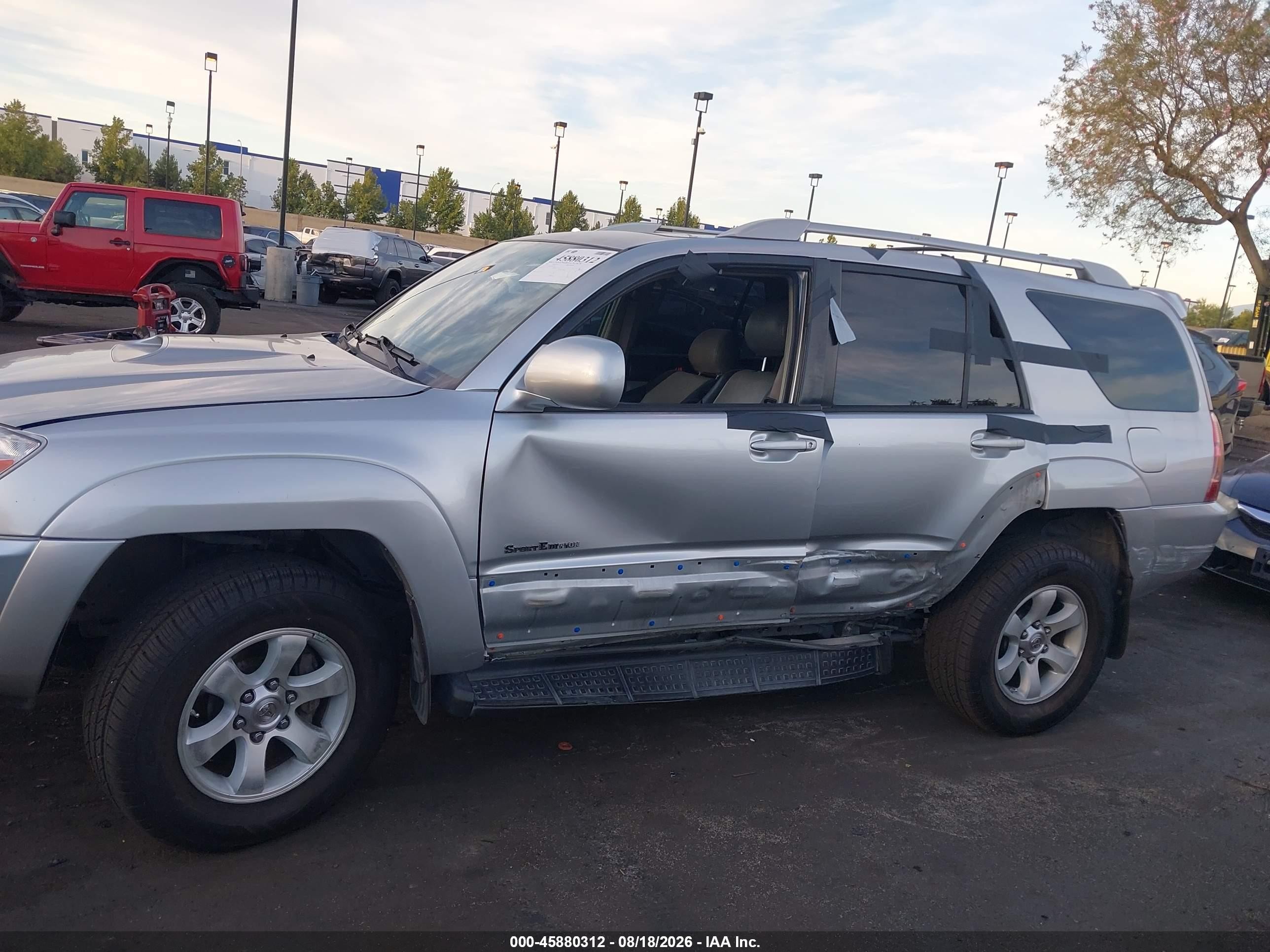 2005 Toyota 4runner Sr5 Sport V8 Silver vin: JTEZT14R258007744