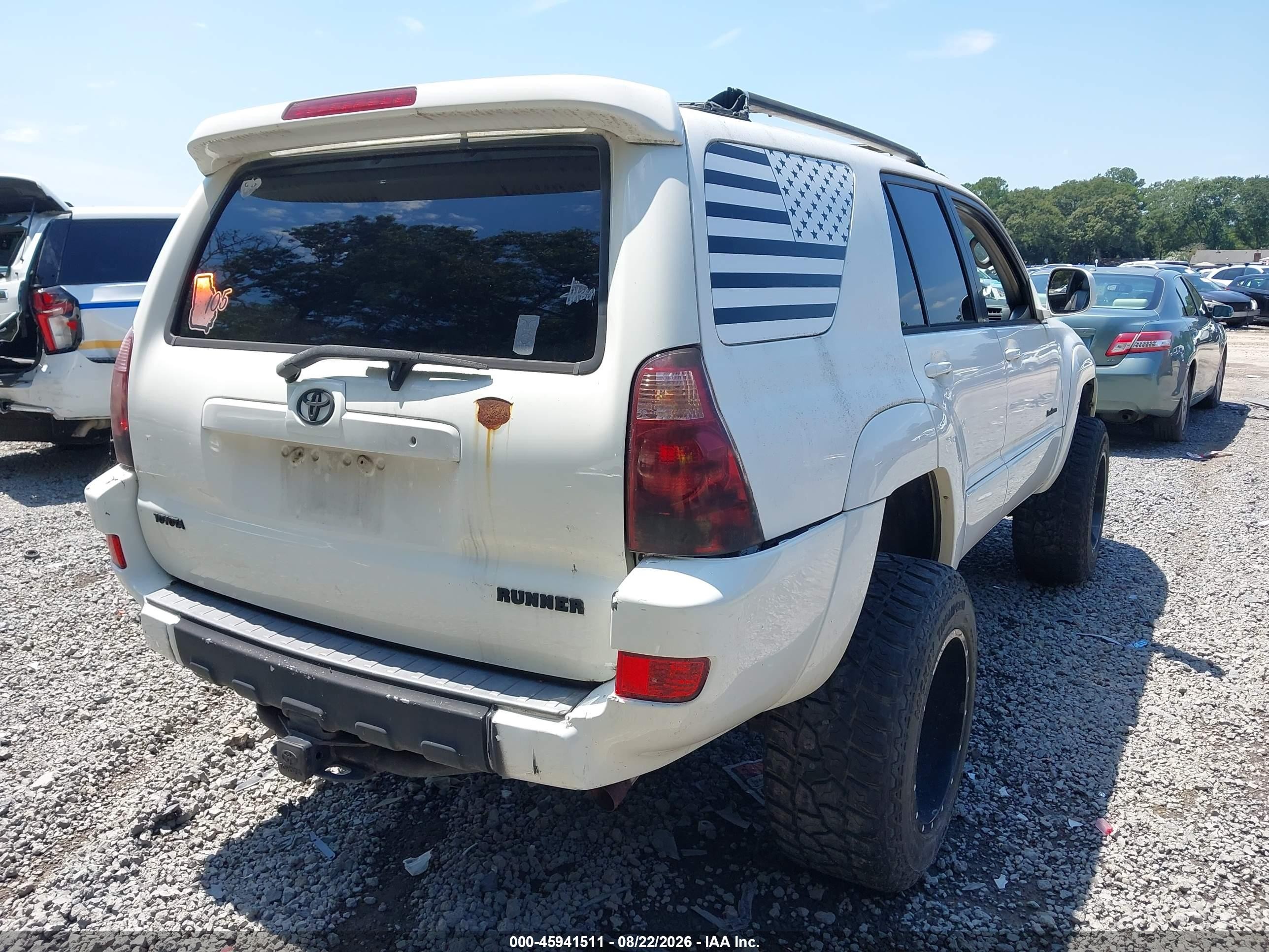 2005 Toyota 4runner Sr5 Sport V8 White vin: JTEZT14R450020283