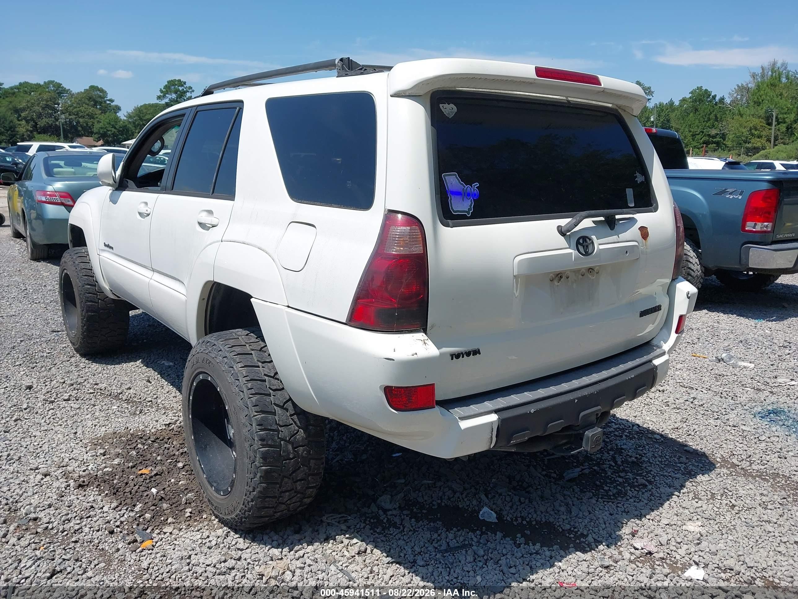 2005 Toyota 4runner Sr5 Sport V8 White vin: JTEZT14R450020283