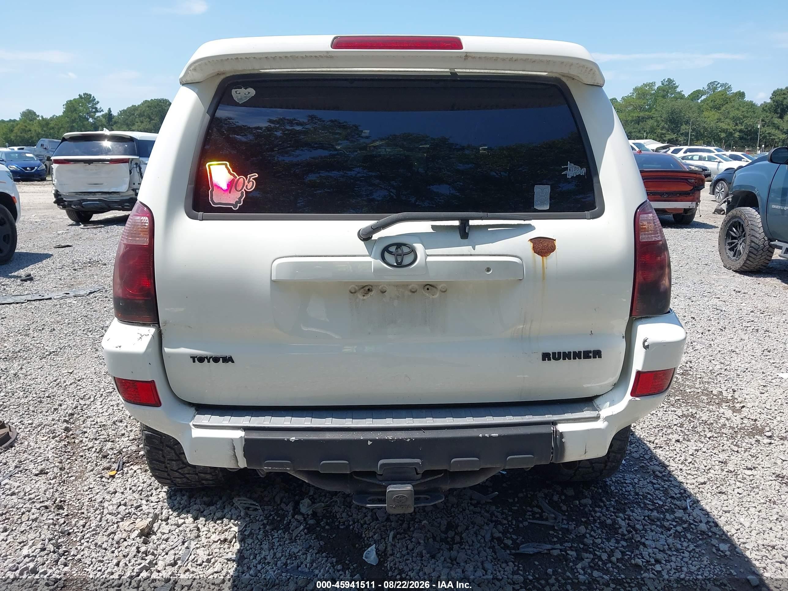 2005 Toyota 4runner Sr5 Sport V8 White vin: JTEZT14R450020283