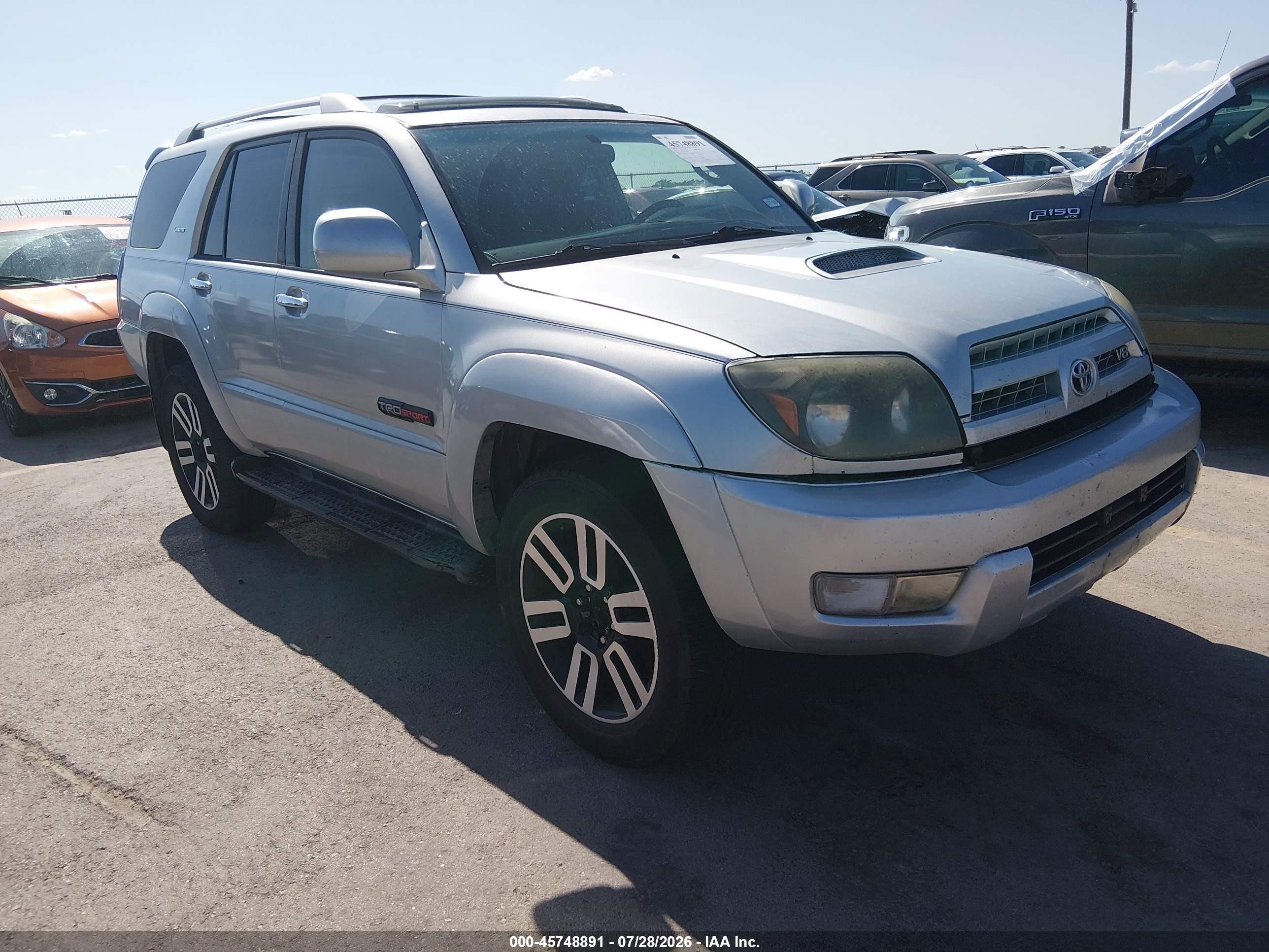 2004 Toyota 4runner Sr5 Sport V8 Silver vin: JTEZT14R540015477