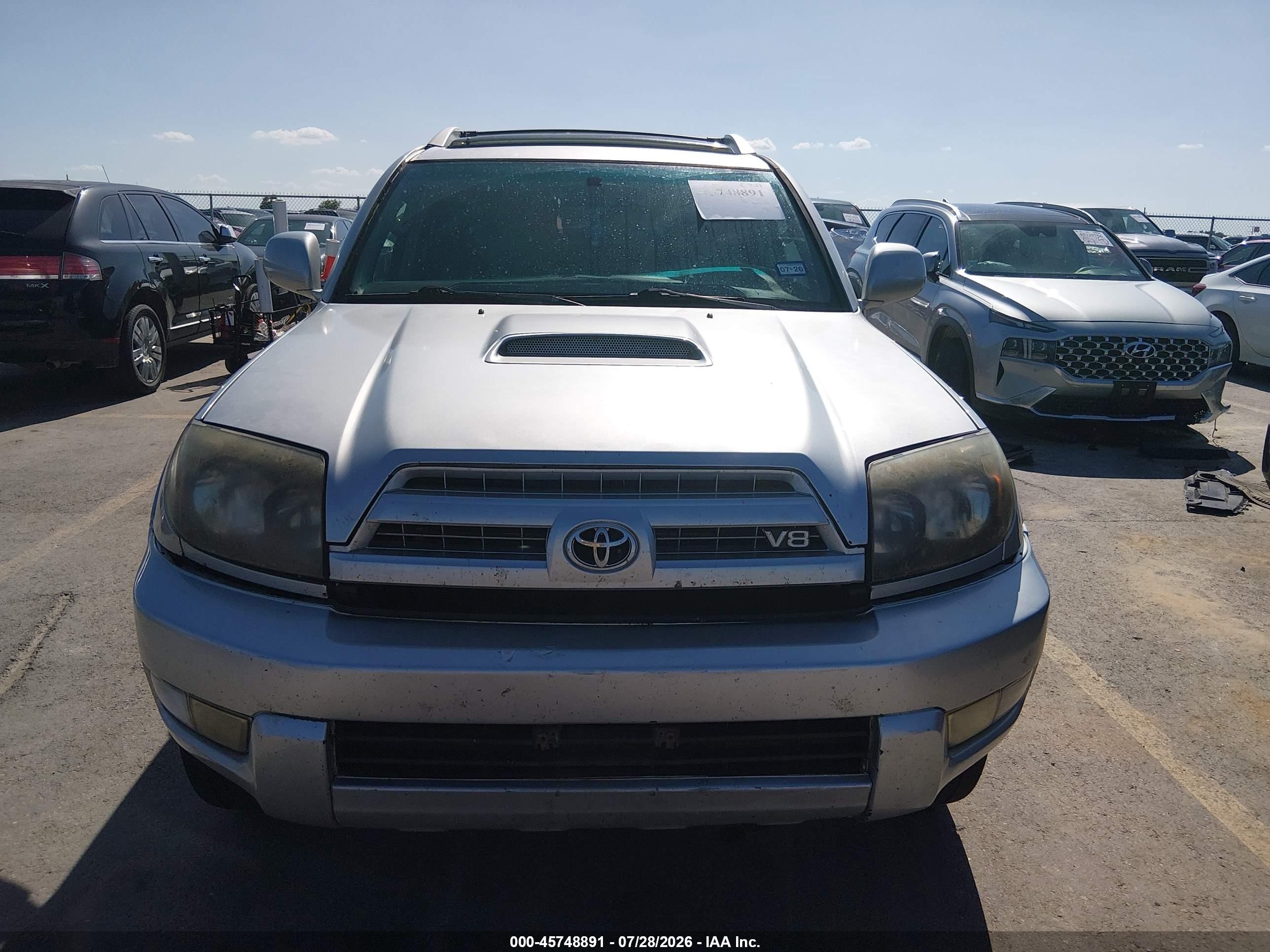 2004 Toyota 4runner Sr5 Sport V8 Серебряный vin: JTEZT14R540015477
