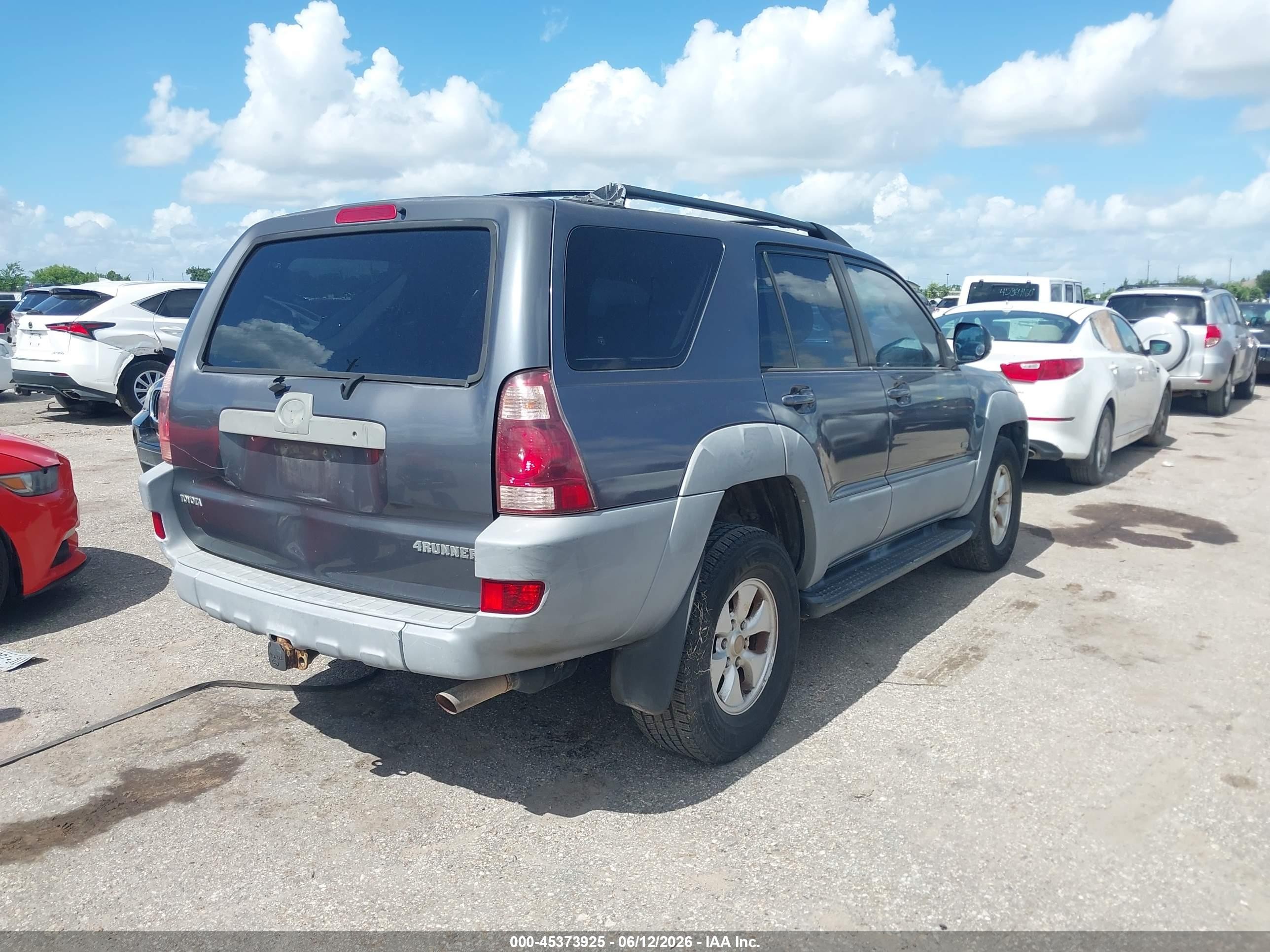 2003 Toyota 4runner Sr5 V8 Gray vin: JTEZT14R630007239