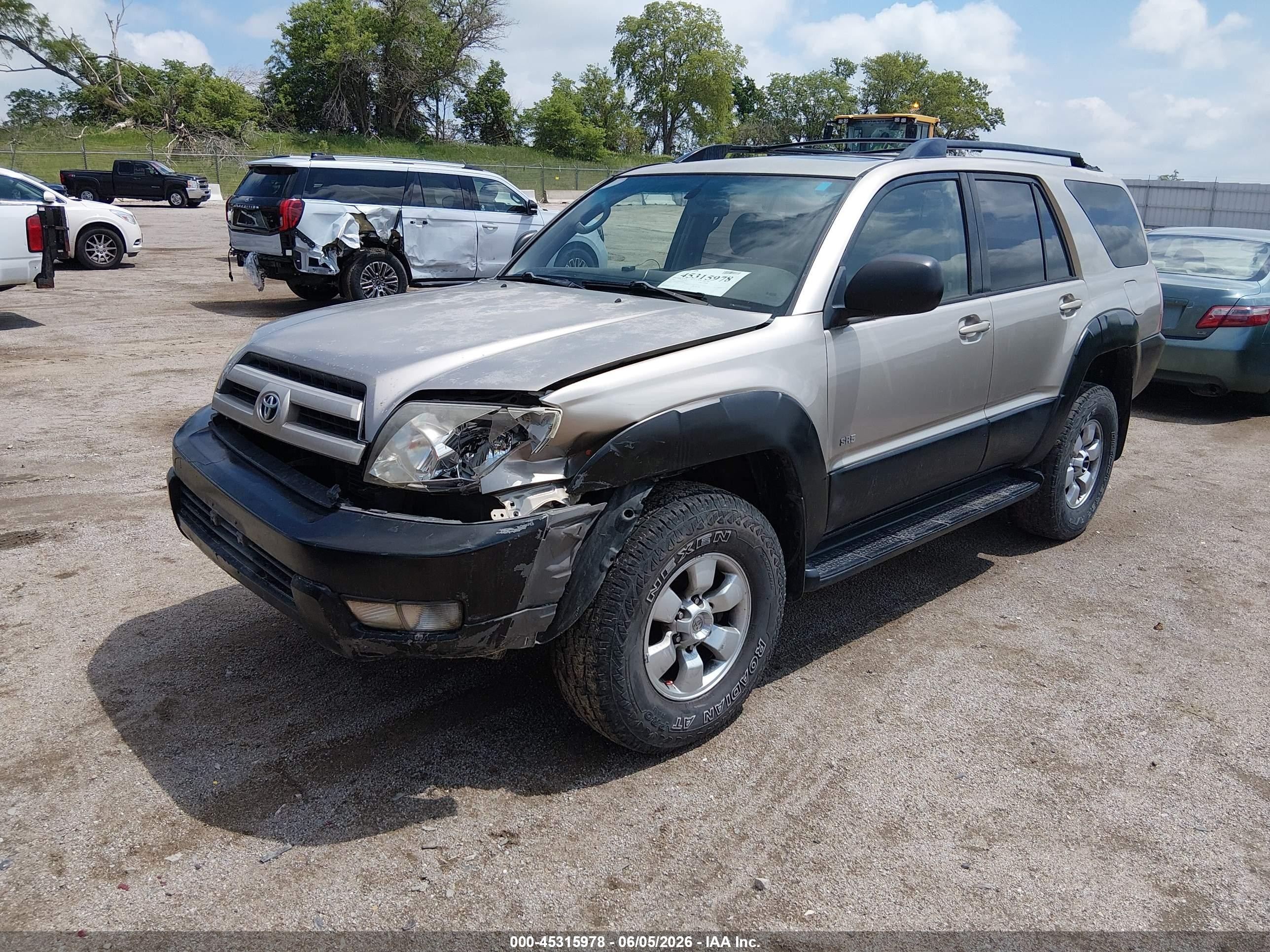 2003 Toyota 4runner Sr5 V8 Beige vin: JTEZT14R830006352