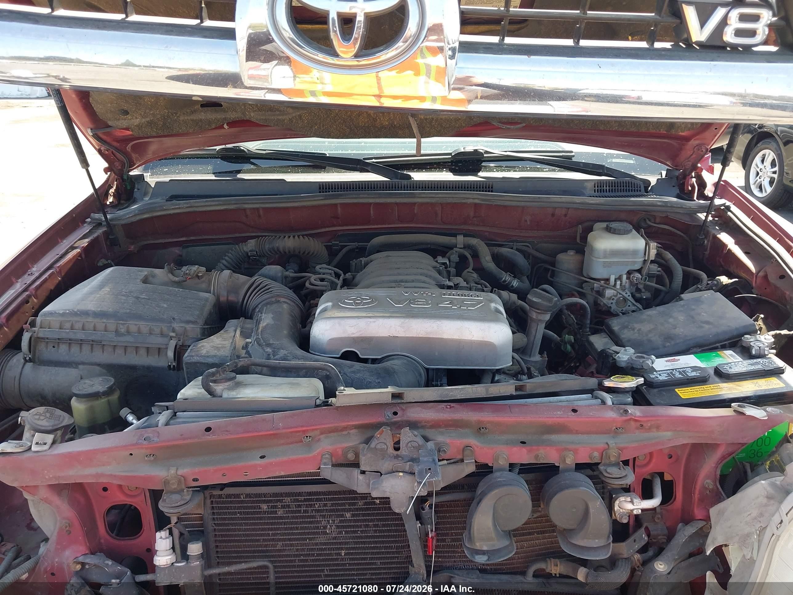 2005 Toyota 4runner Sr5 V8 Red vin: JTEZT14R858007277