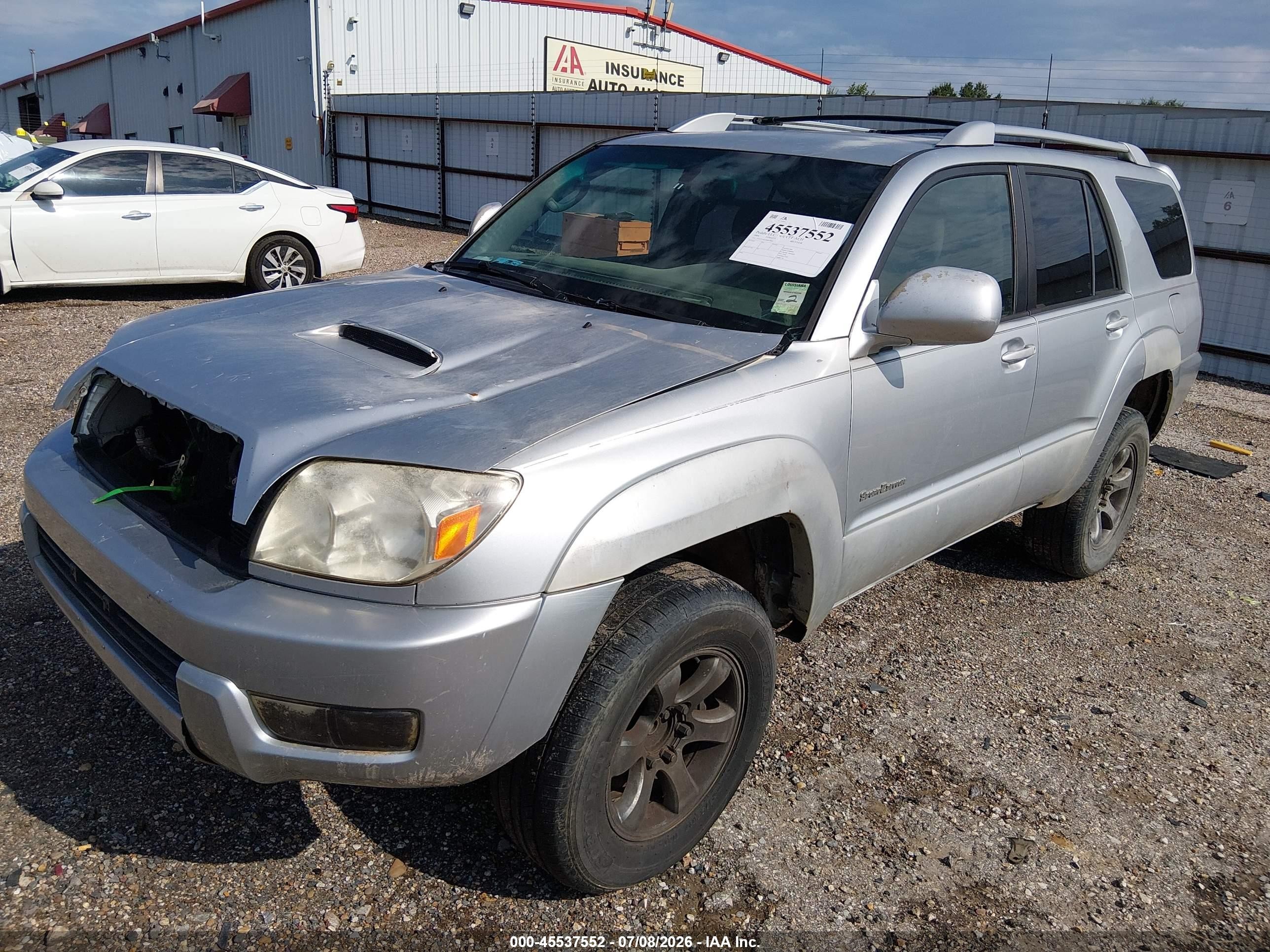 2004 Toyota 4runner Sr5 Sport V8 Silver vin: JTEZT14R948003902