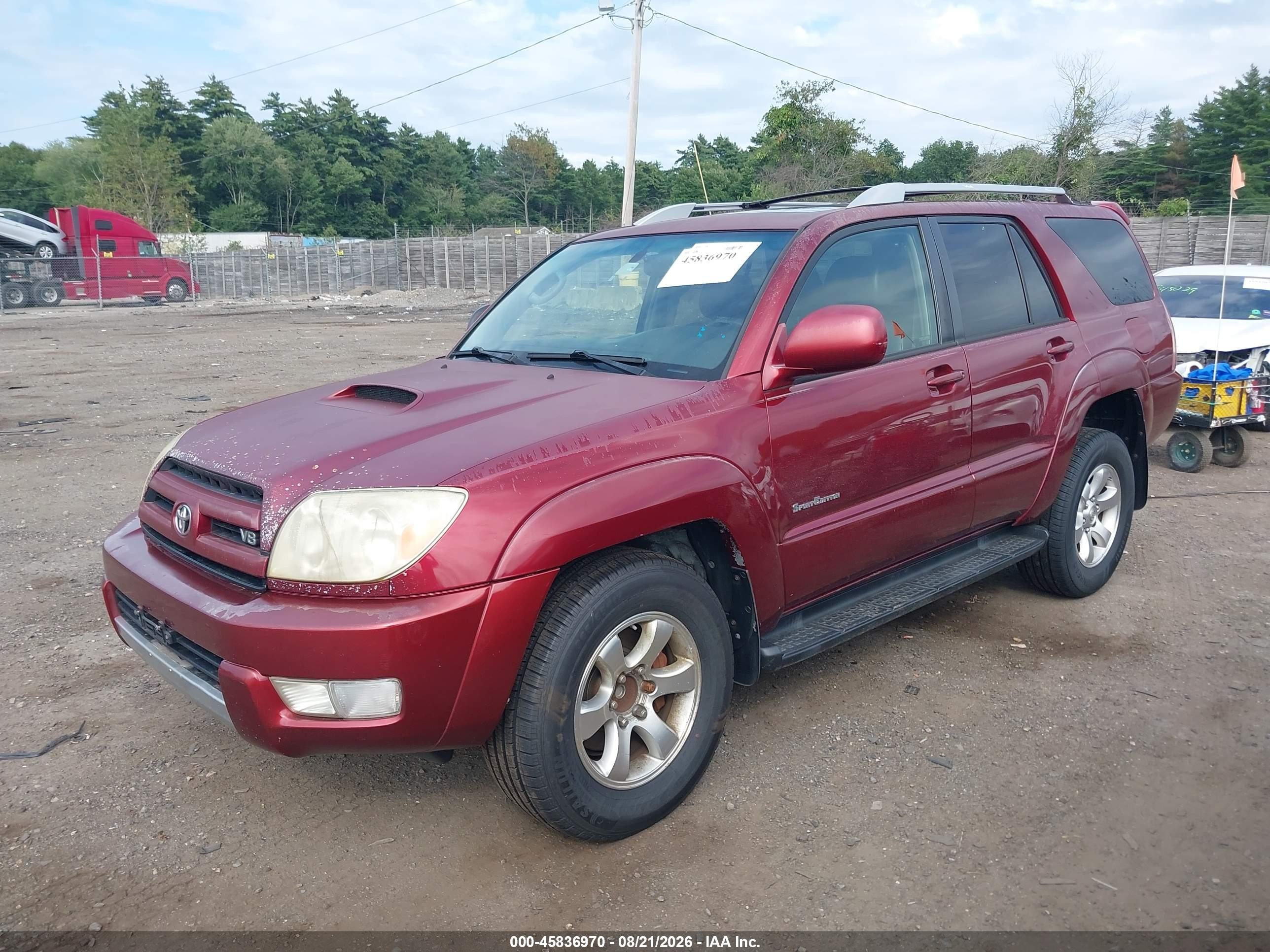 2005 Toyota 4runner Sr5 Sport V8 Red vin: JTEZT14RX58007698