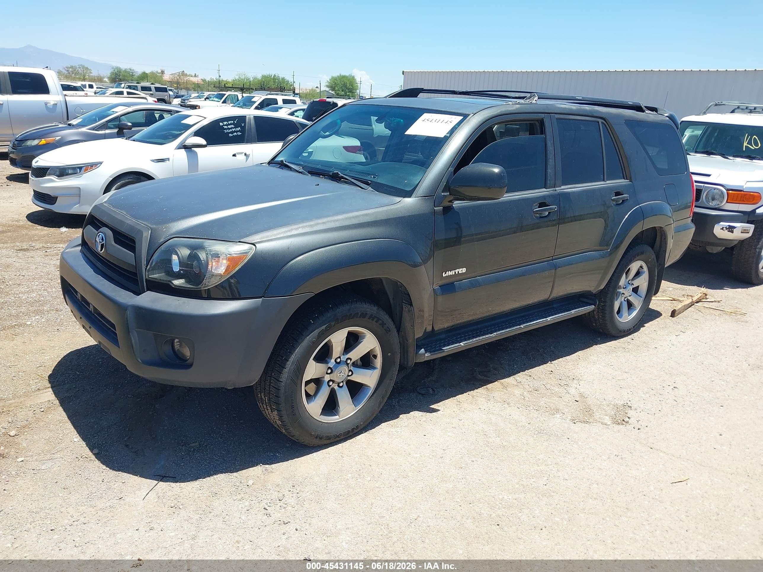 2006 Toyota 4runner Limited V8 Gray vin: JTEZT17R068009571