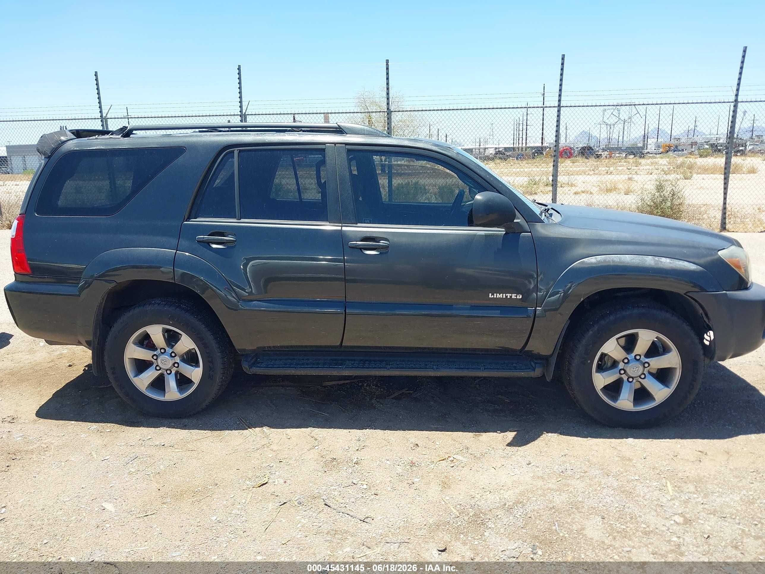 2006 Toyota 4runner Limited V8 Gray vin: JTEZT17R068009571