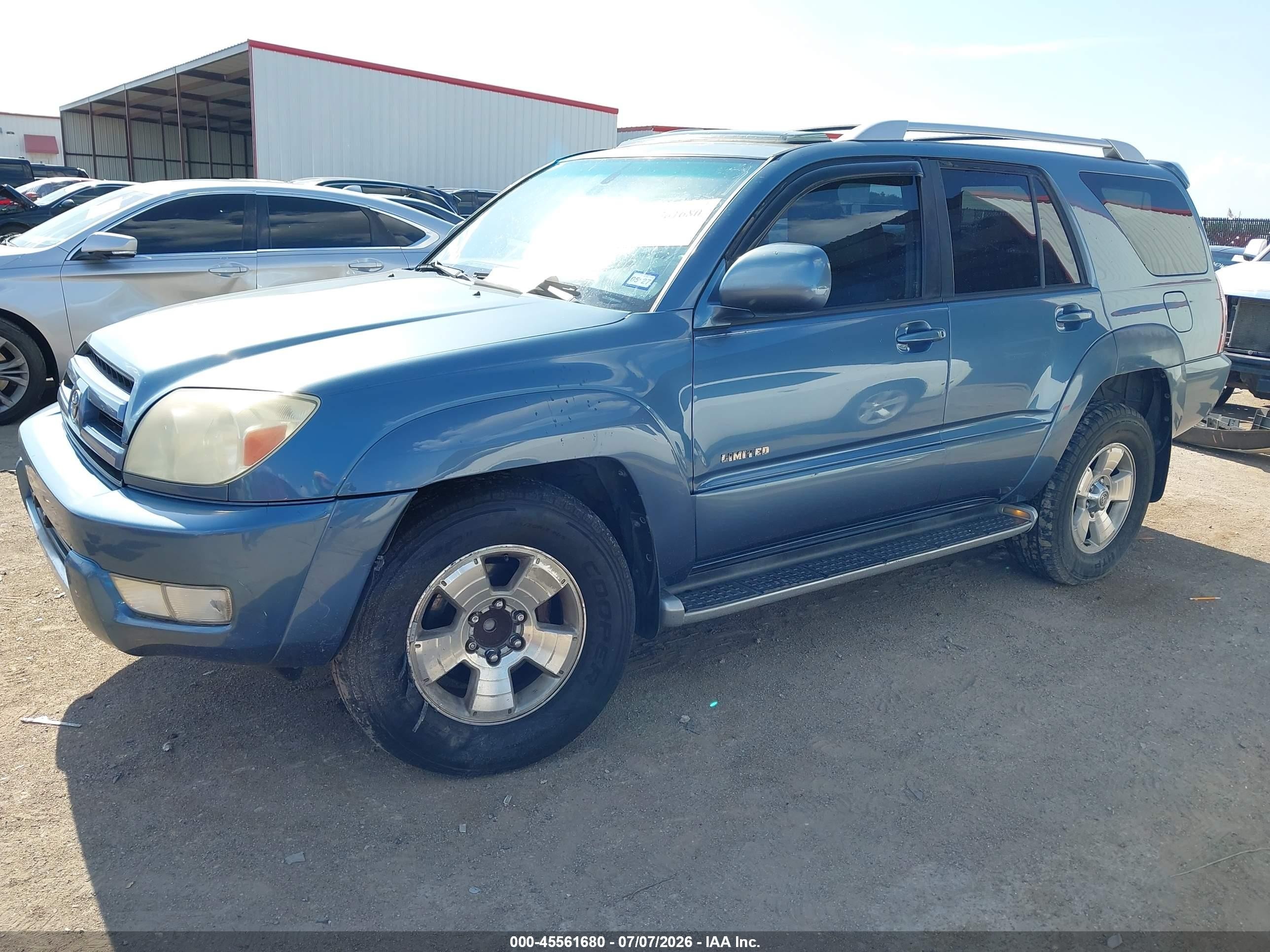 2003 Toyota 4runner Limited V8 Blue vin: JTEZT17R130011761