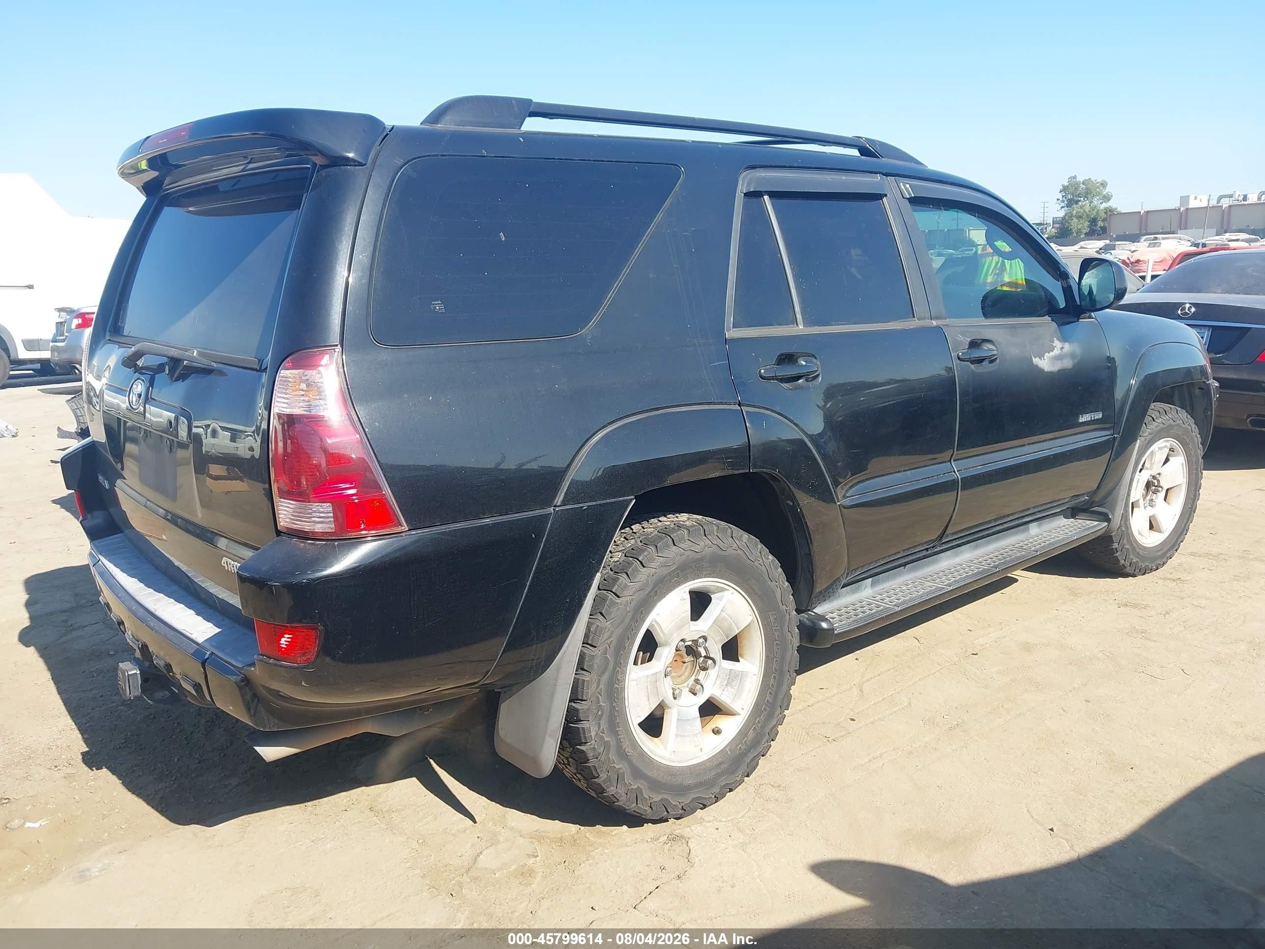 2004 Toyota 4runner Limited V8 Black vin: JTEZT17R440014400