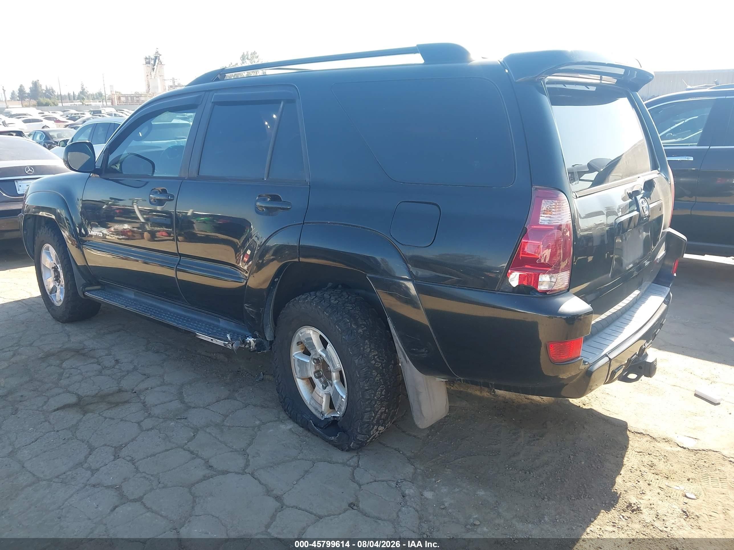 2004 Toyota 4runner Limited V8 Black vin: JTEZT17R440014400