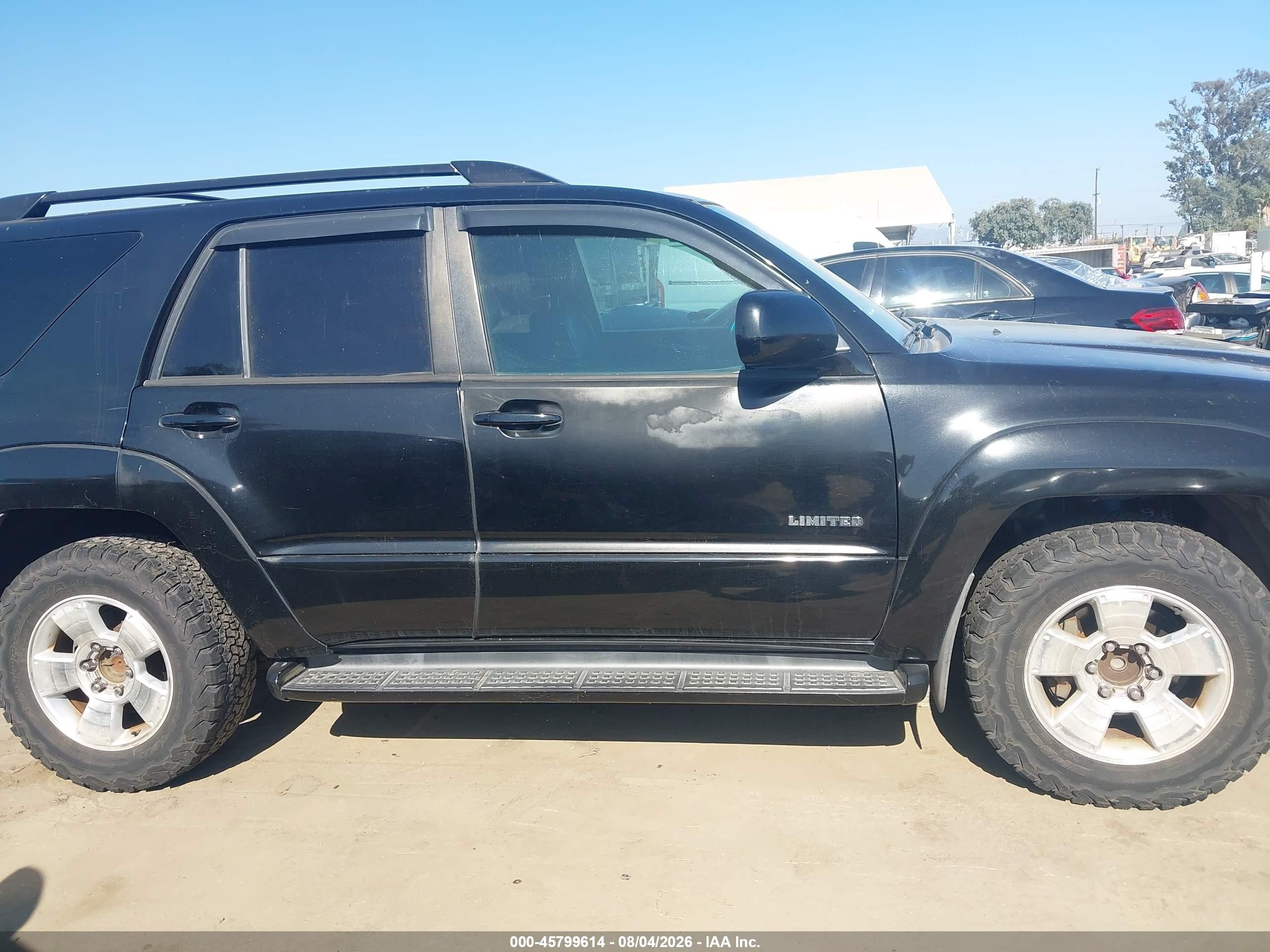 2004 Toyota 4runner Limited V8 Black vin: JTEZT17R440014400