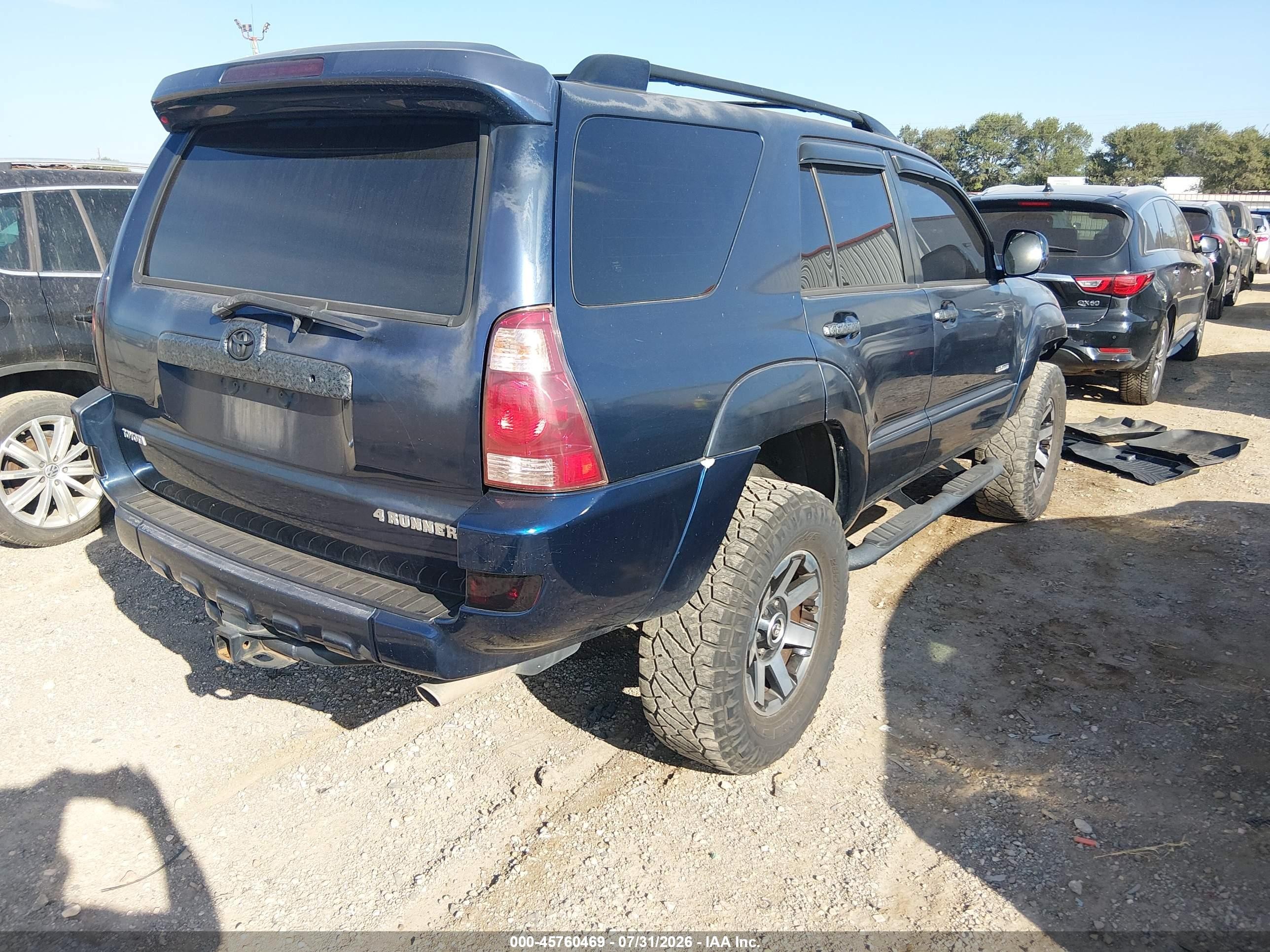2005 Toyota 4runner Limited V8 Blue vin: JTEZT17R658007595
