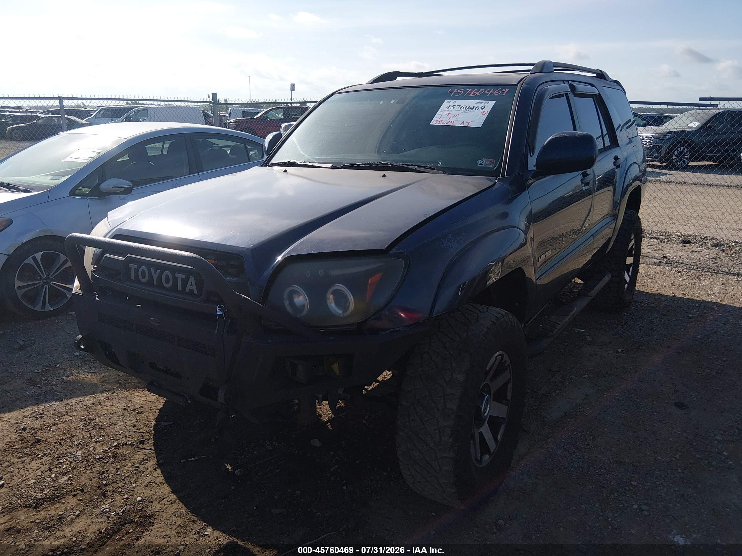 2005 Toyota 4runner Limited V8 Blue vin: JTEZT17R658007595