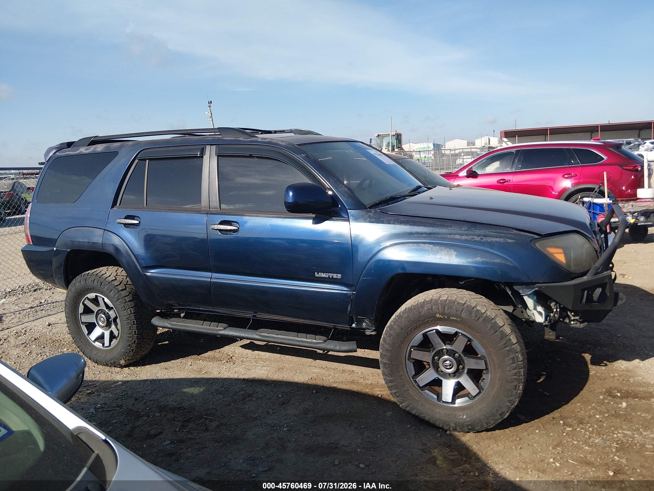 2005 Toyota 4runner Limited V8 Blue vin: JTEZT17R658007595