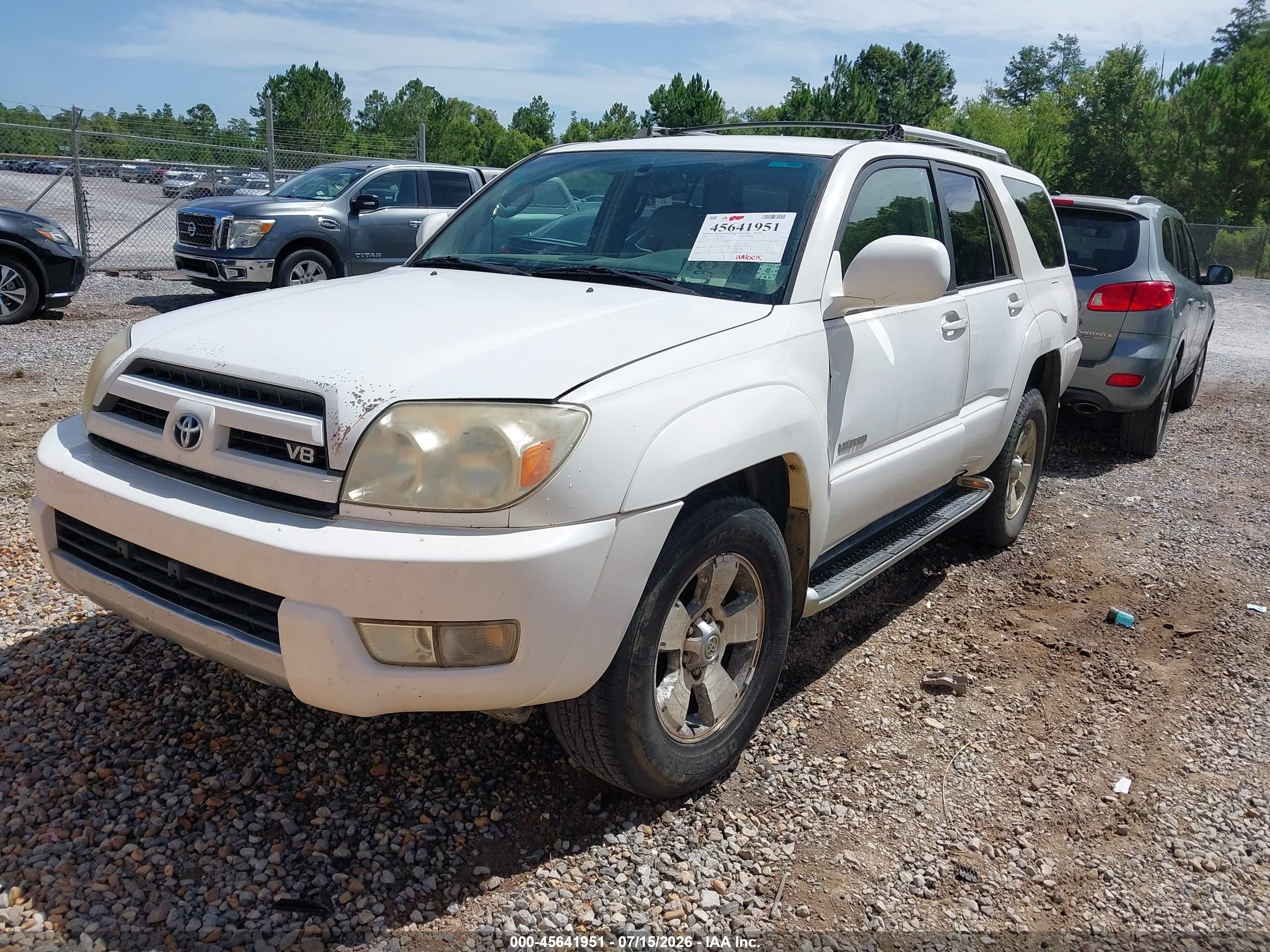 2003 Toyota 4runner Limited V8 Белый vin: JTEZT17R730012879