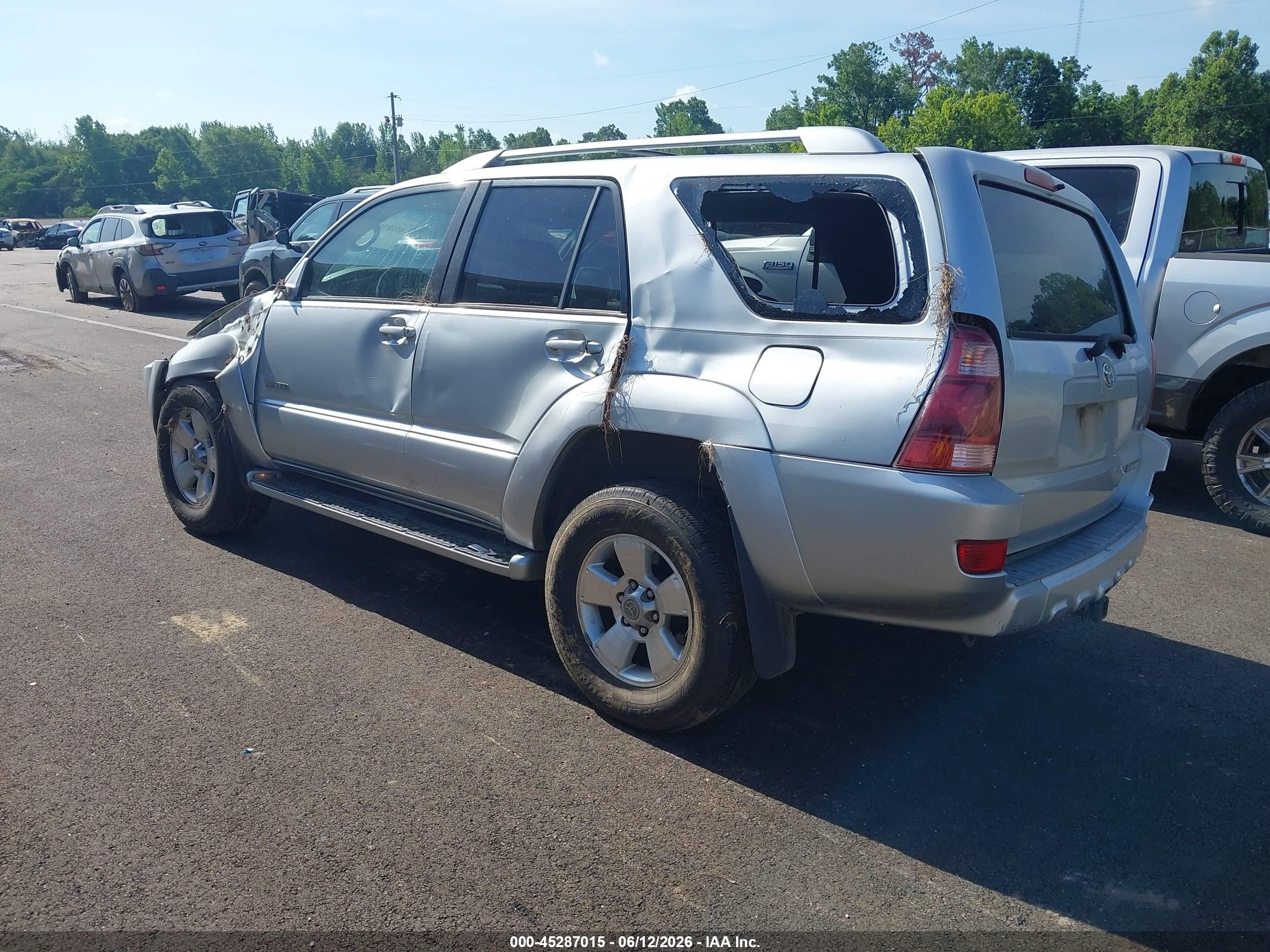 2003 Toyota 4runner Limited V8 Silver vin: JTEZT17R830003799