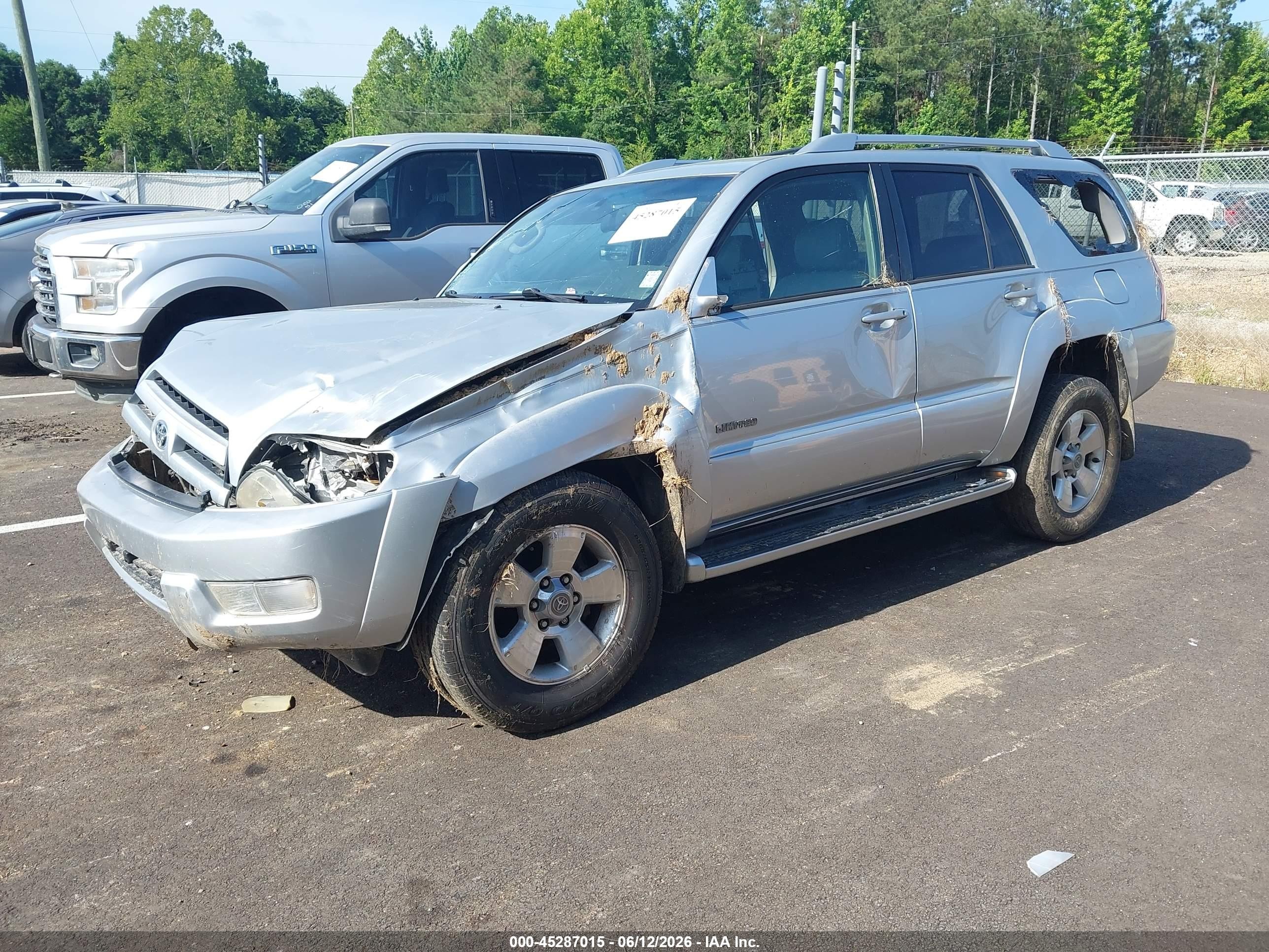 2003 Toyota 4runner Limited V8 Silver vin: JTEZT17R830003799