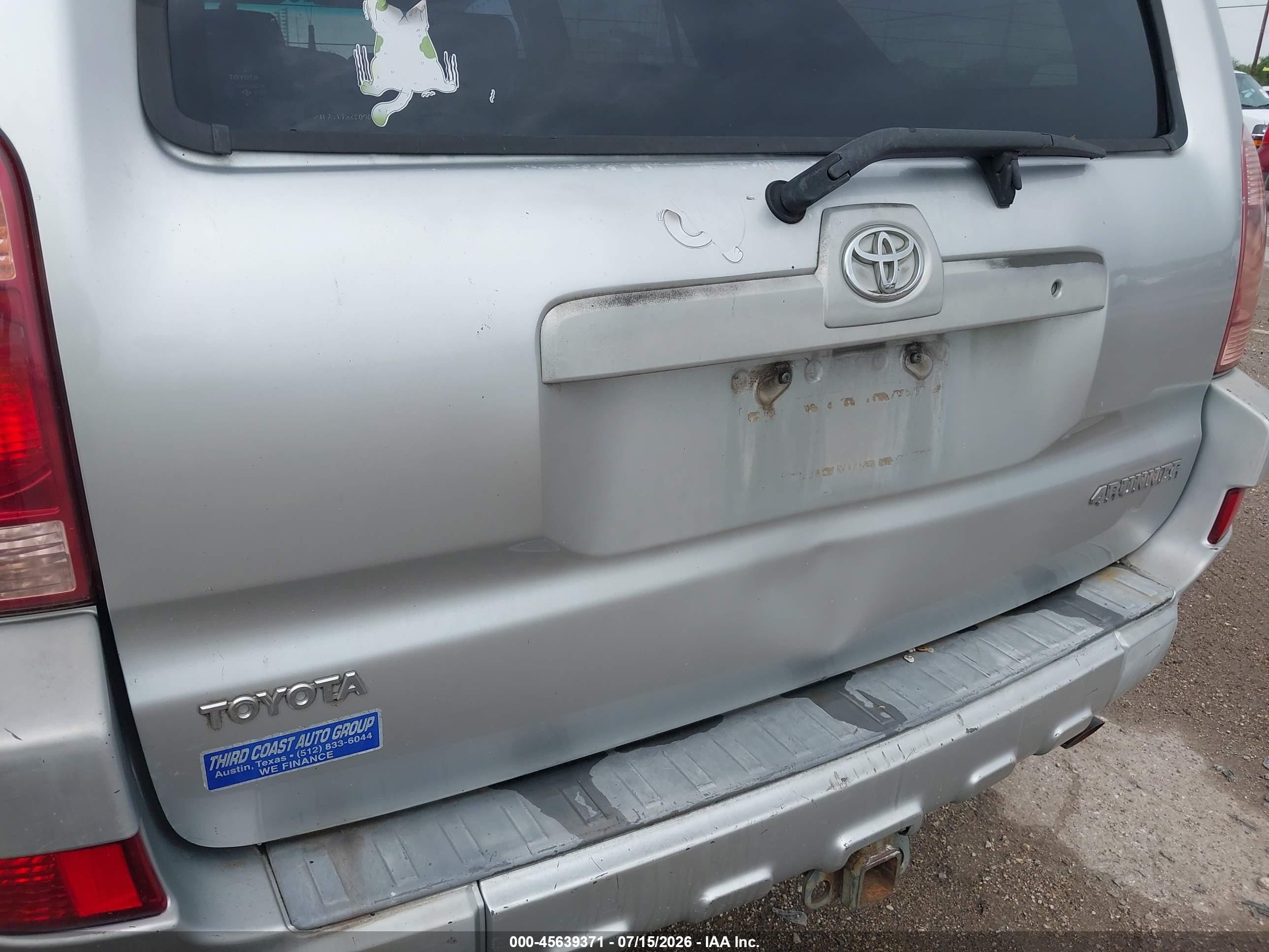 2003 Toyota 4runner Limited V8 Silver vin: JTEZT17RX30007658