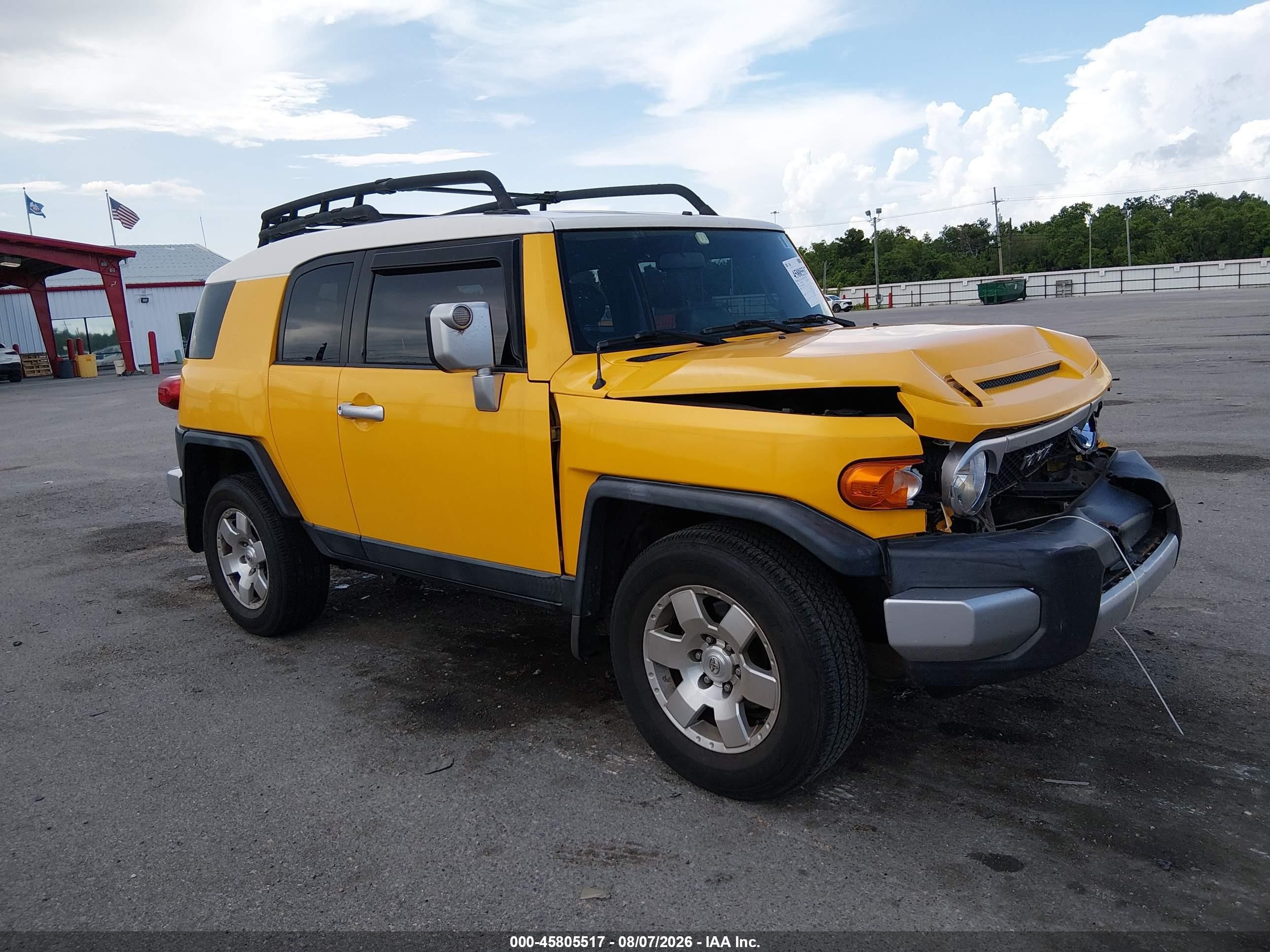 2008 Toyota Fj Cruiser   Yellow vin: JTEZU11F38K001644