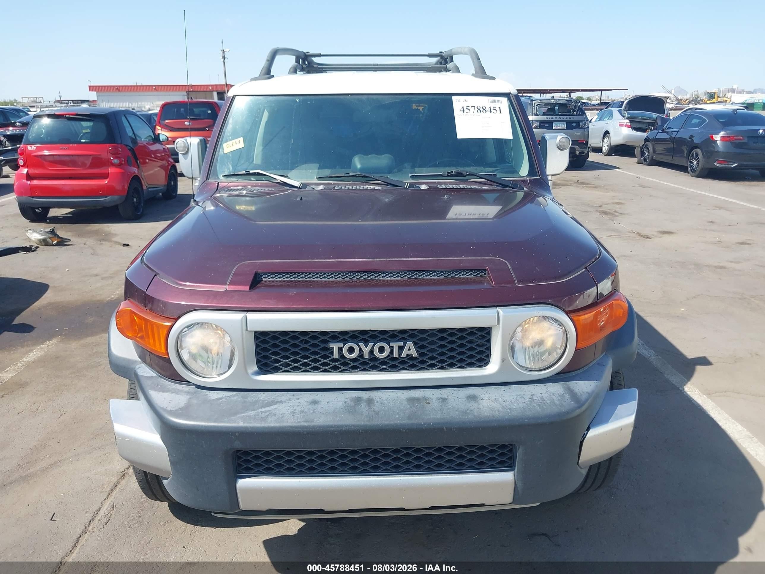2007 Toyota Fj Cruiser   Maroon vin: JTEZU11F670008498