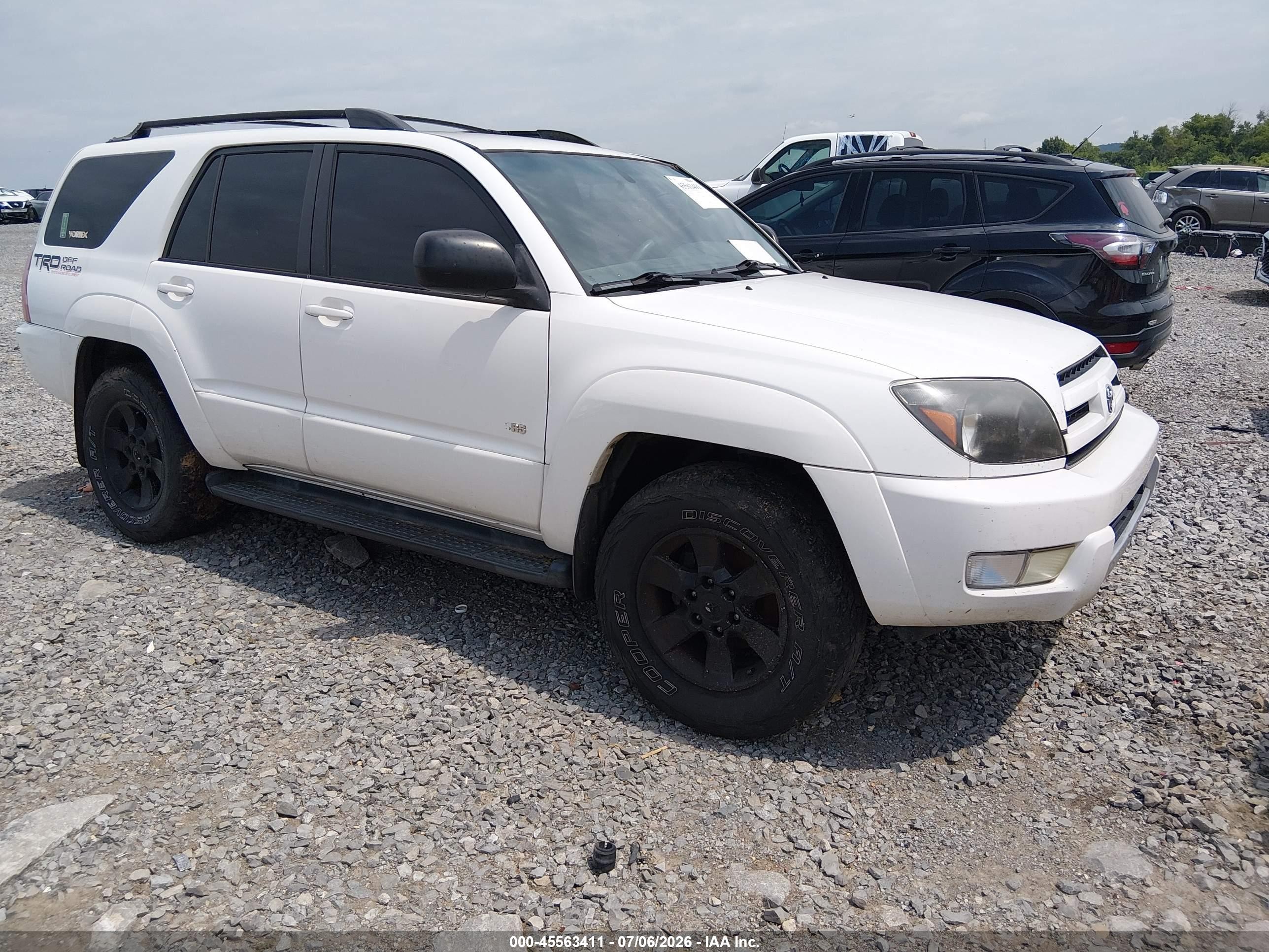 2003 Toyota 4runner Sr5 V6 White vin: JTEZU14R038007221