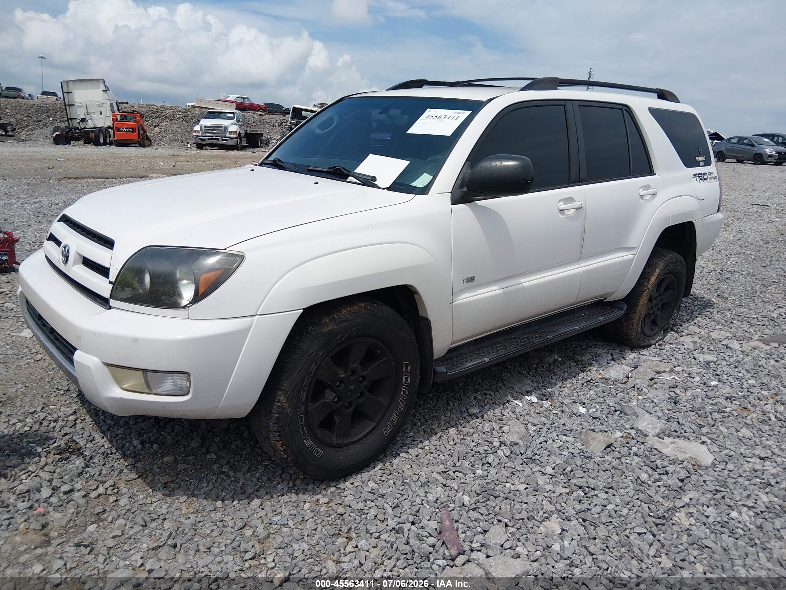 2003 Toyota 4runner Sr5 V6 White vin: JTEZU14R038007221