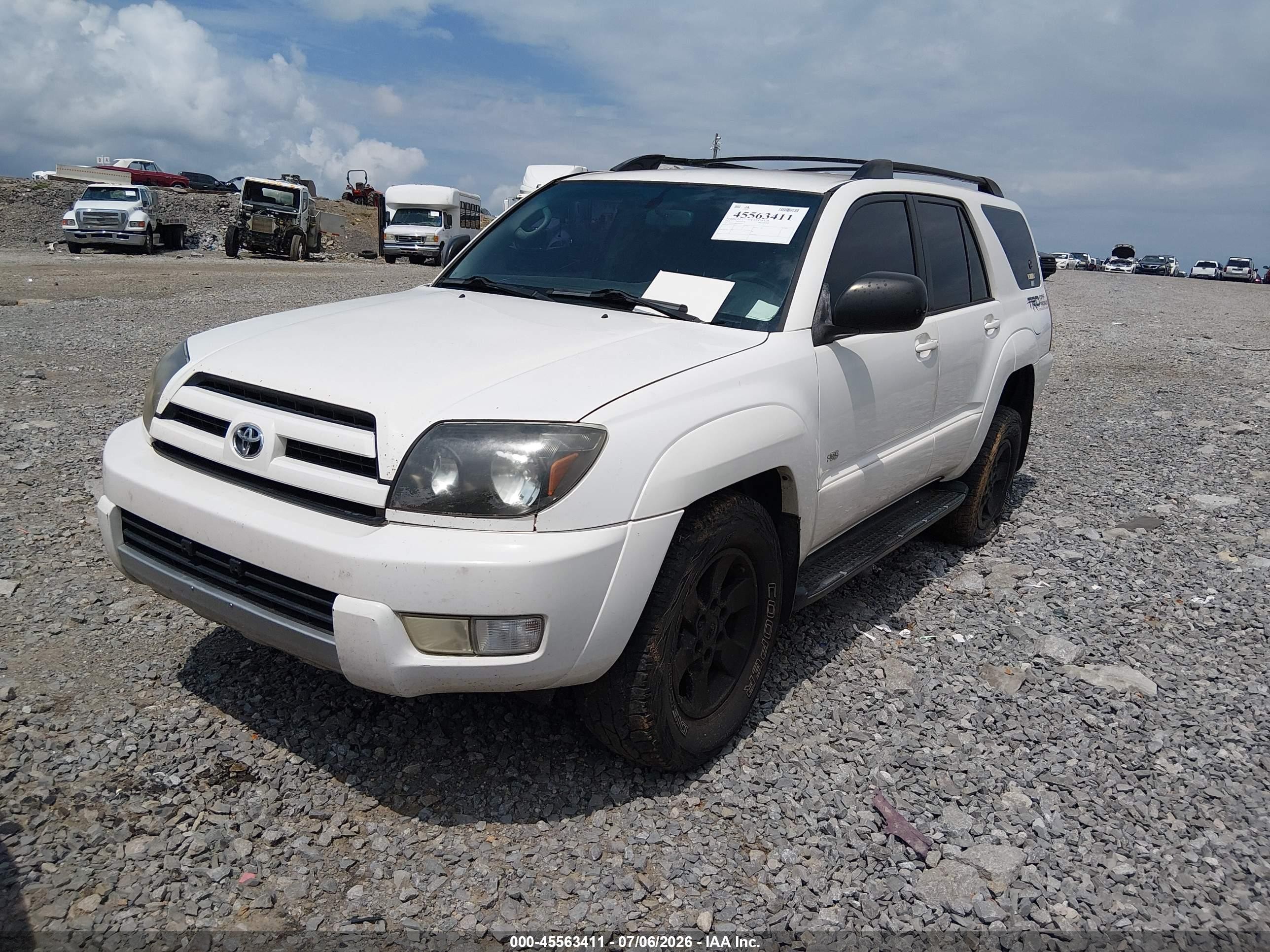 2003 Toyota 4runner Sr5 V6 White vin: JTEZU14R038007221