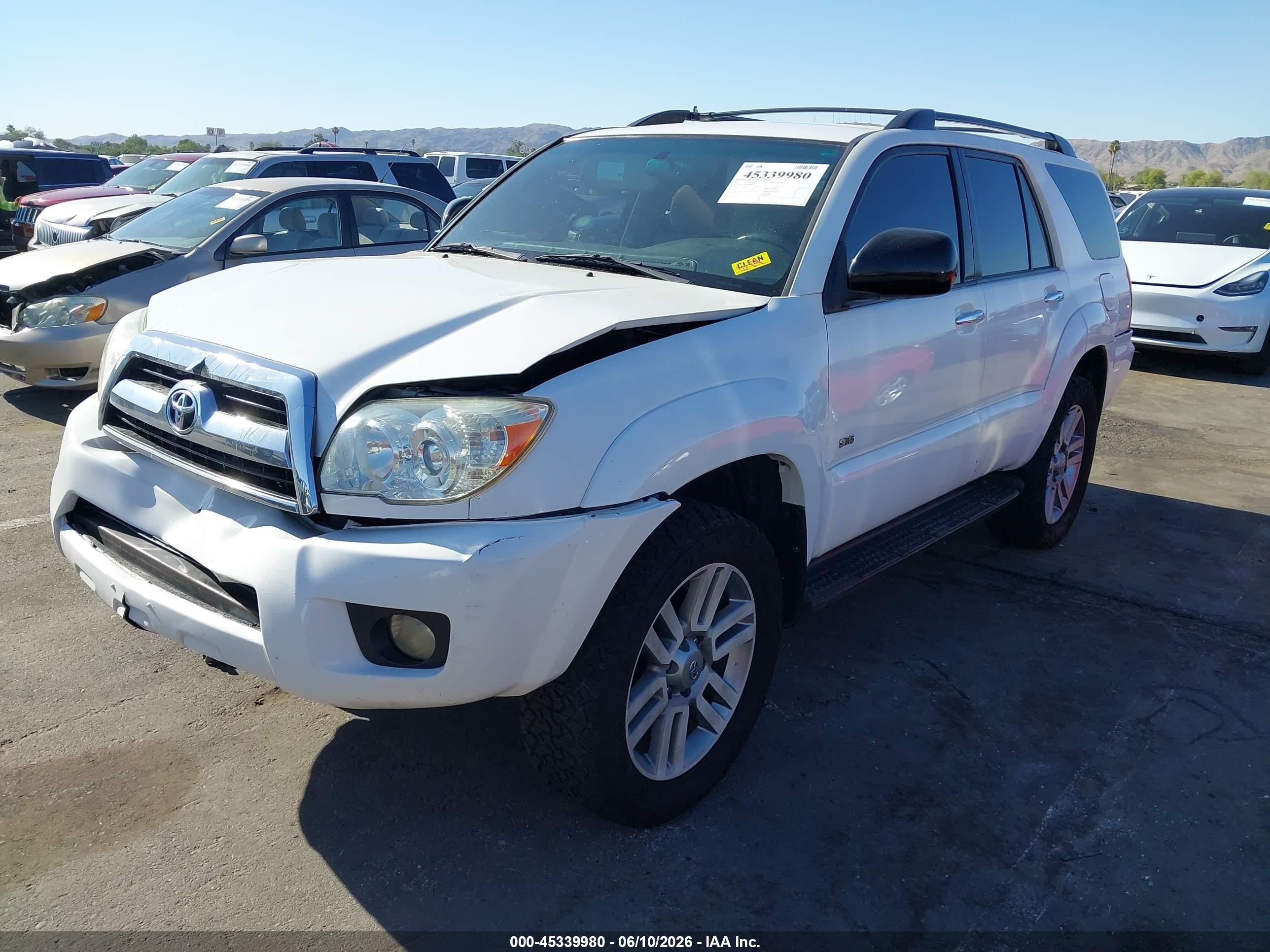 2007 Toyota 4runner Sr5 V6 White vin: JTEZU14R070084563